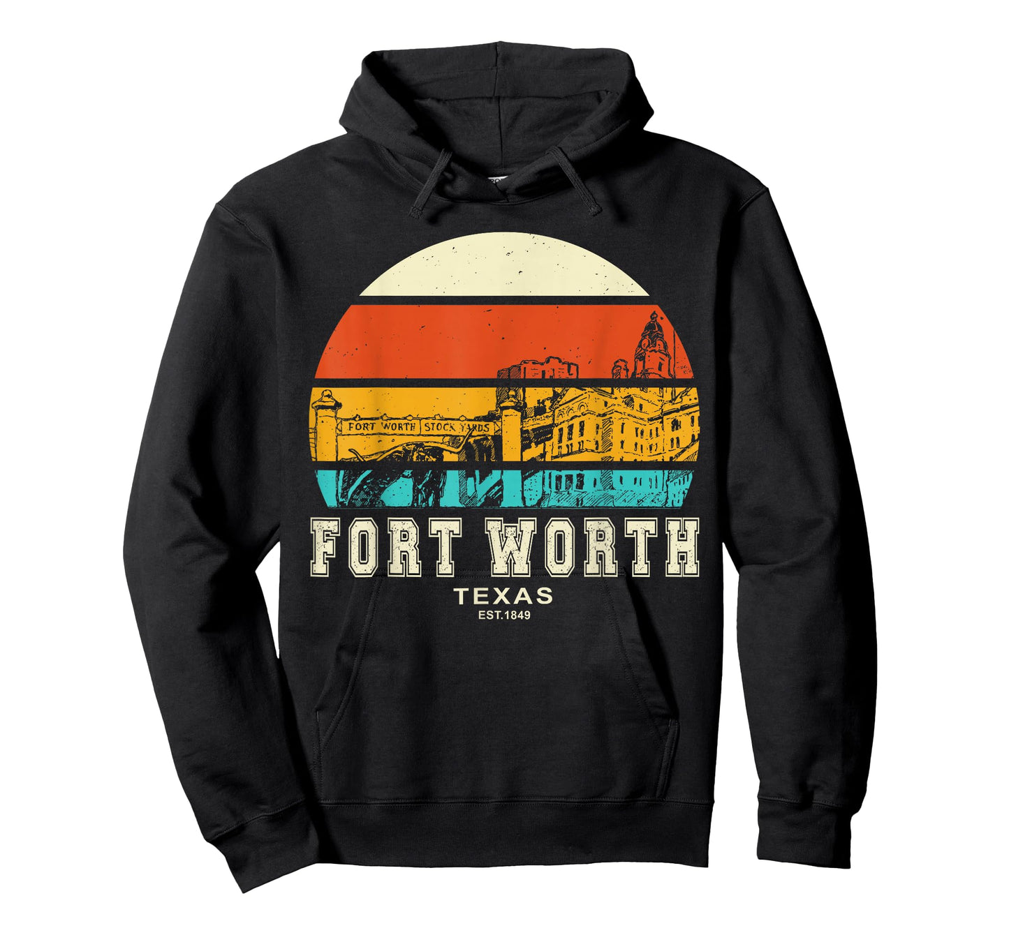 Fort Worth Stockyards Vintage T-Shirt, Small, Black