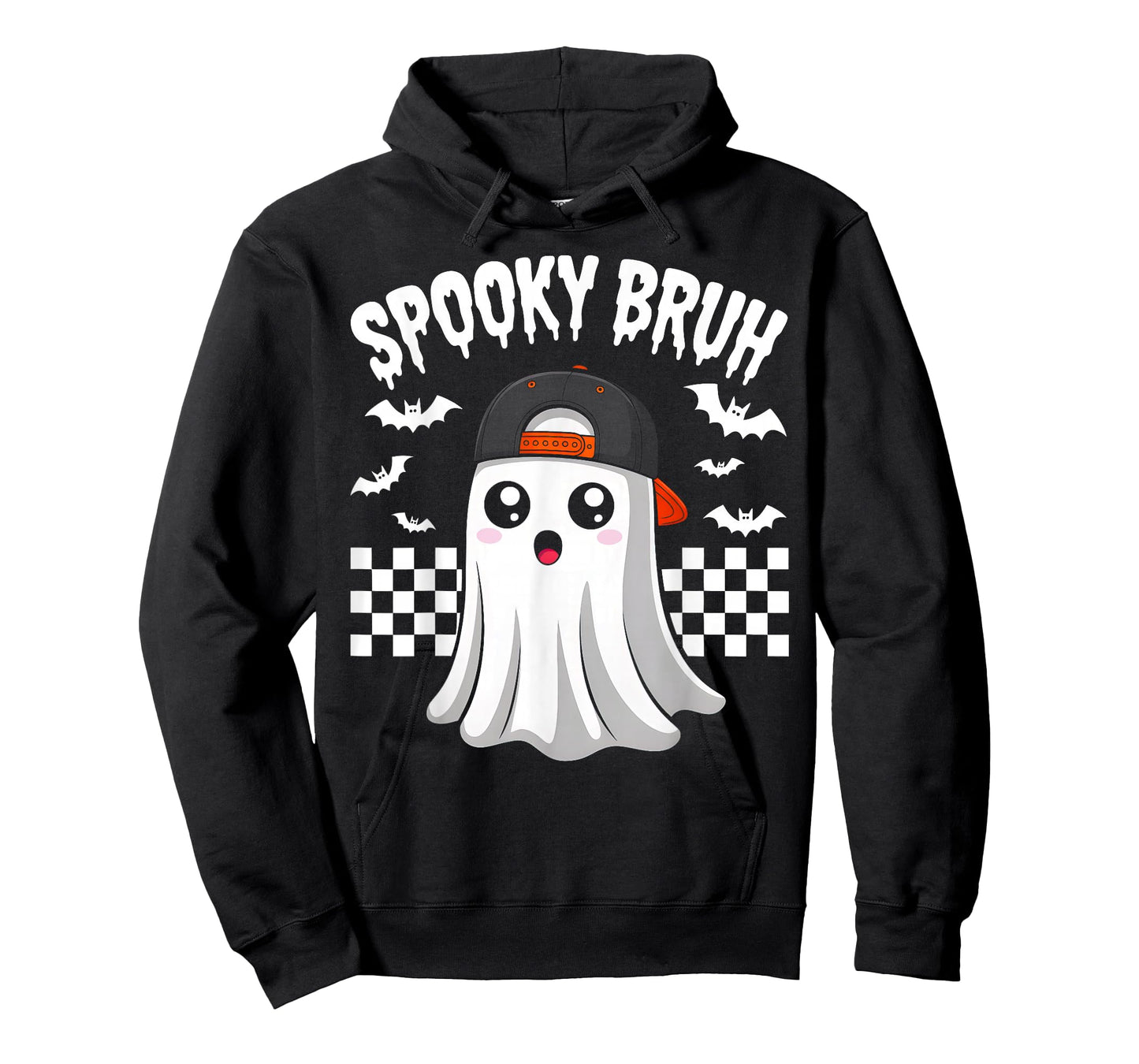 Spooky Bruh Funny Ghost Halloween Costume Boys Teens Kids T-Shirt