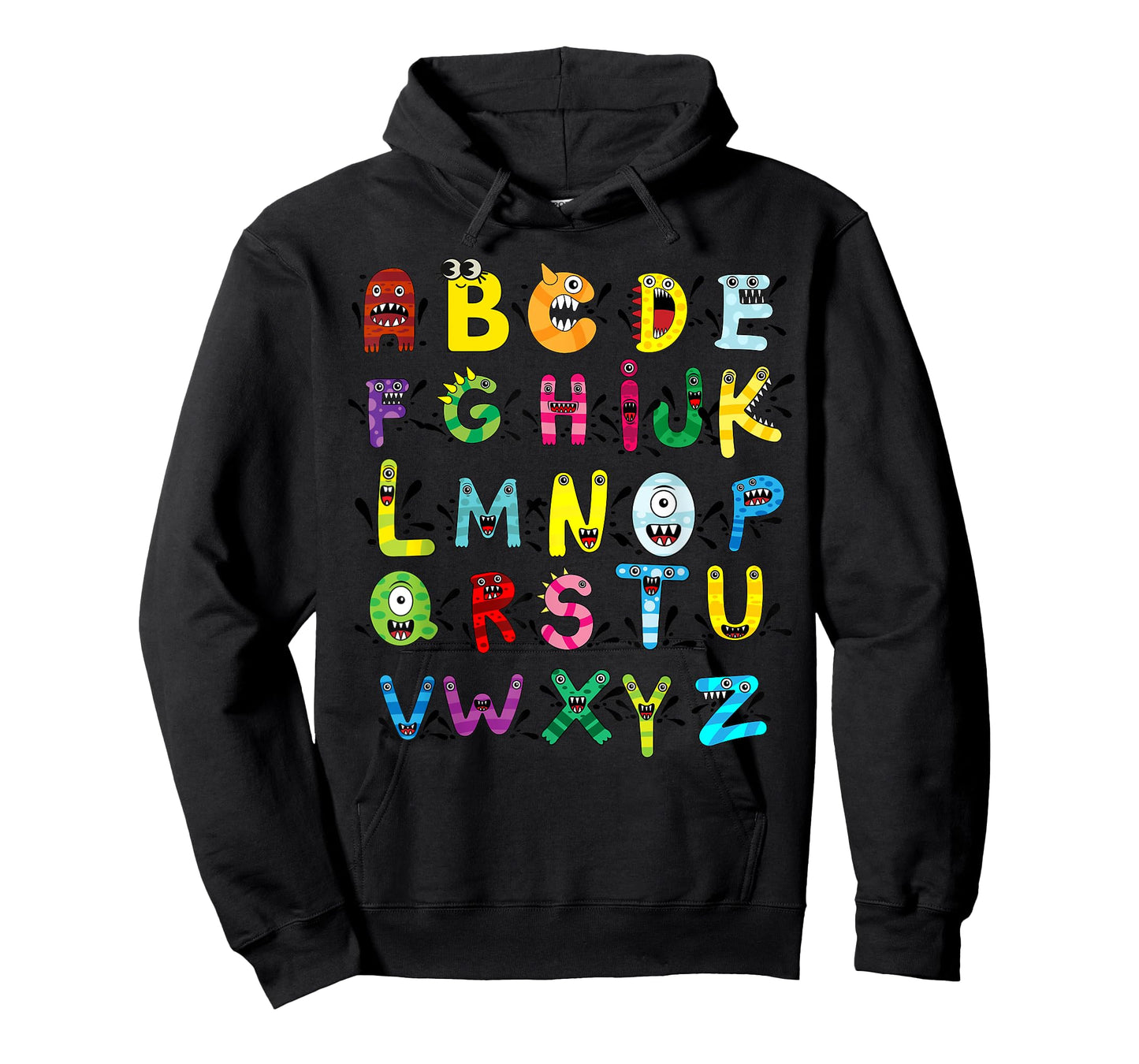 ABC Cute Monster Alphabet Halloween Teacher Costume Kids T-Shirt