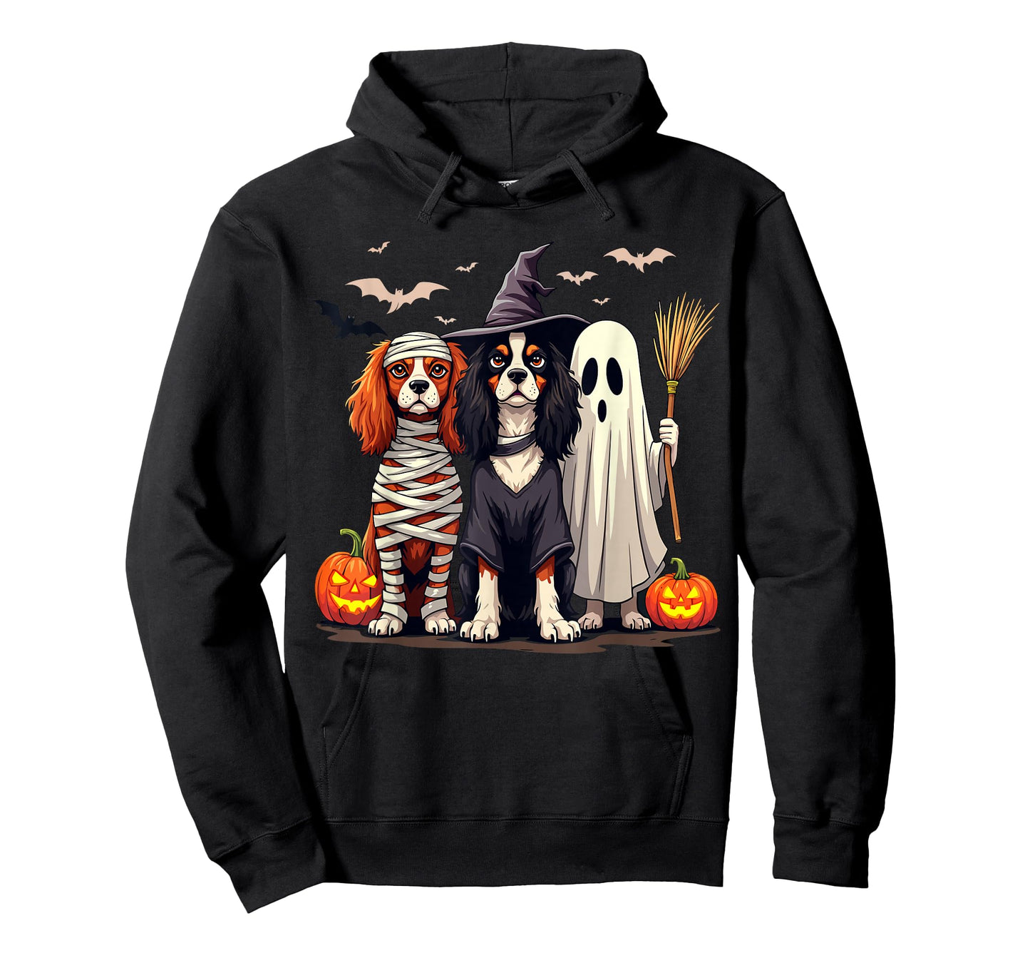 Cavalier King Charles Spaniel Halloween Costume Mum Witch T-Shirt