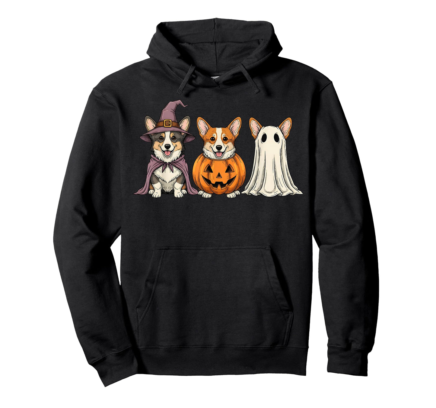 Spooky Ghost Corgi Pumpkin Halloween Dog Lover T-Shirt