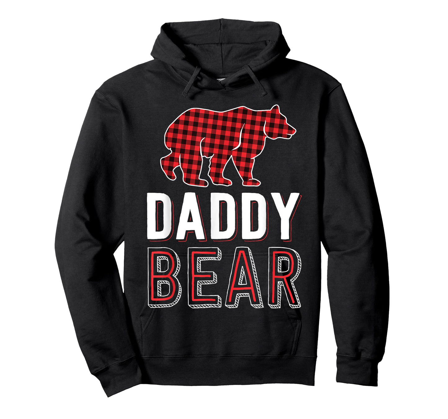 Daddy Bear Dad Red Buffalo Plaid Matching Family Christmas T-Shirt