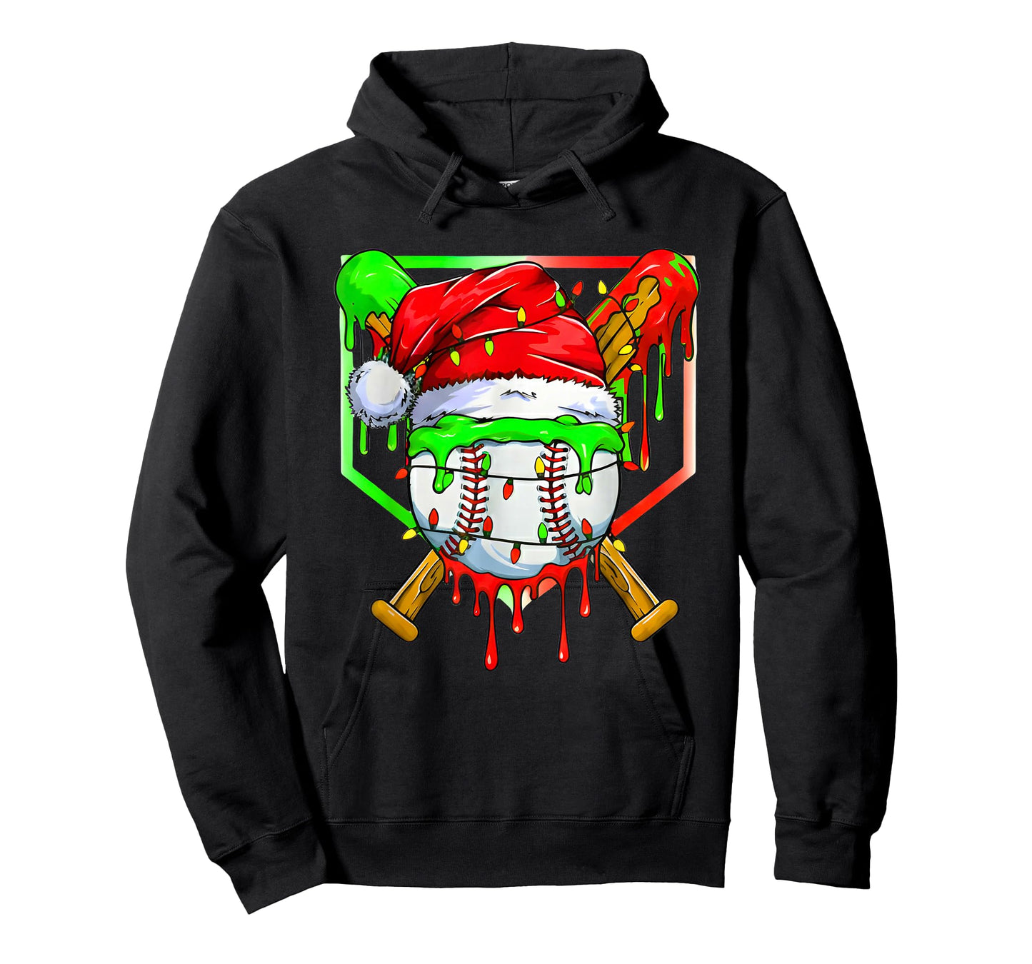 Christmas Baseball Drip for Boys Ice Cream Drip Baseball T-Shirt