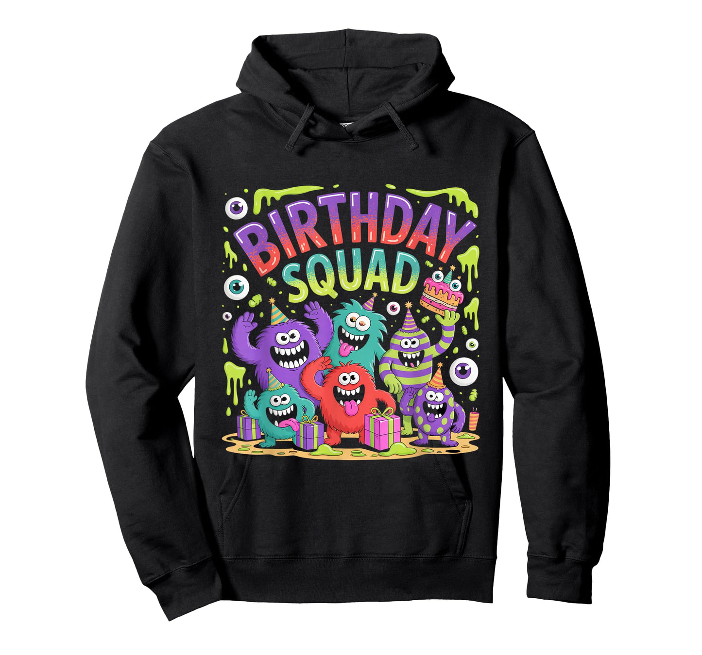 Cute Monster Birthday Squad Slime Party Crew T-Shirt