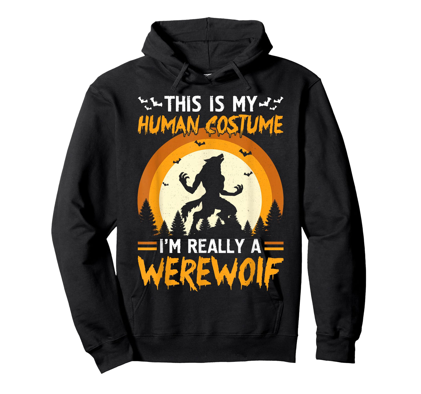 Funny This Is My Human Costume I'm Really a Werewolf Costume T-Shirt