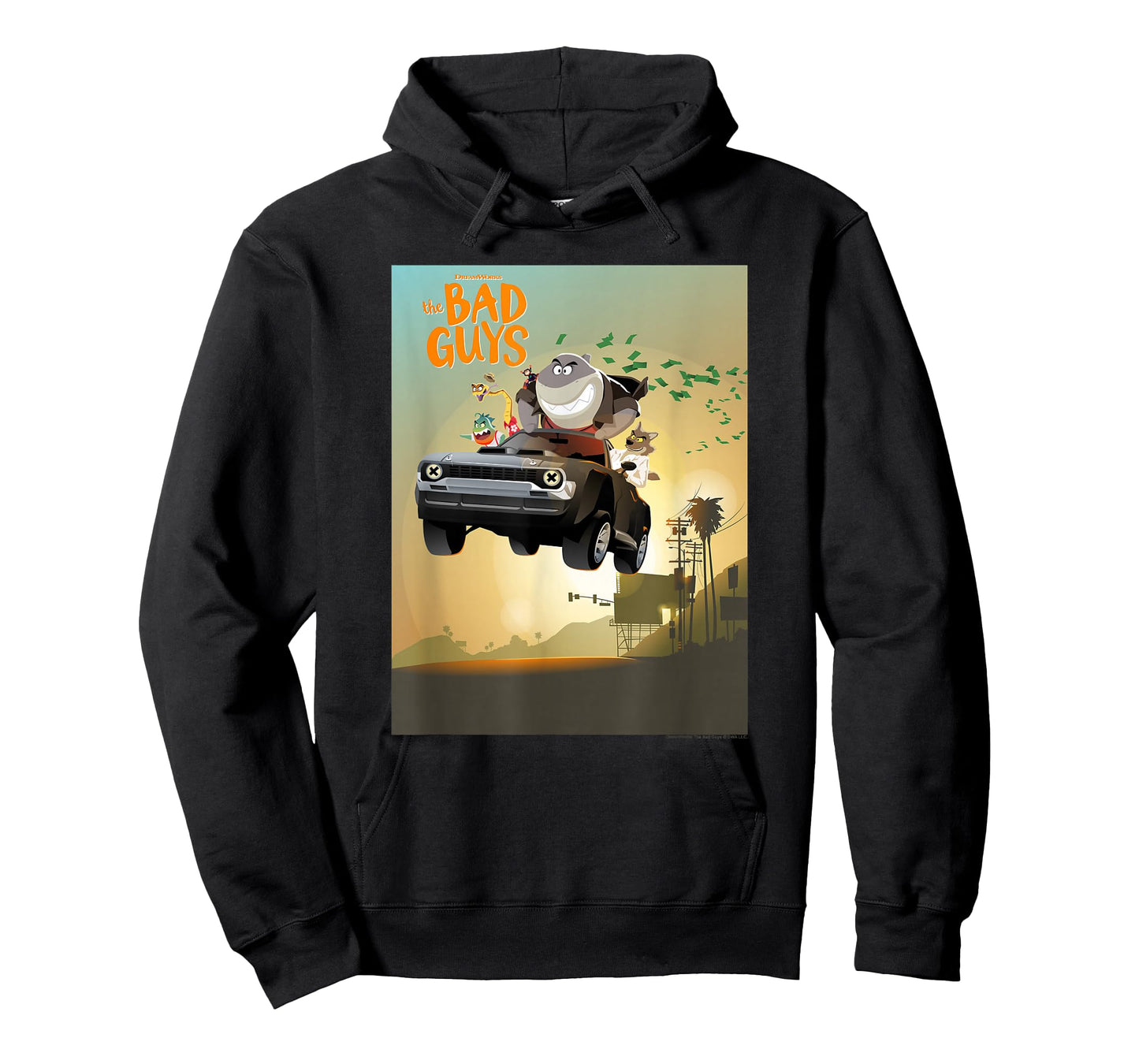 The Bad Guys Group Getaway Car Poster T-Shirt