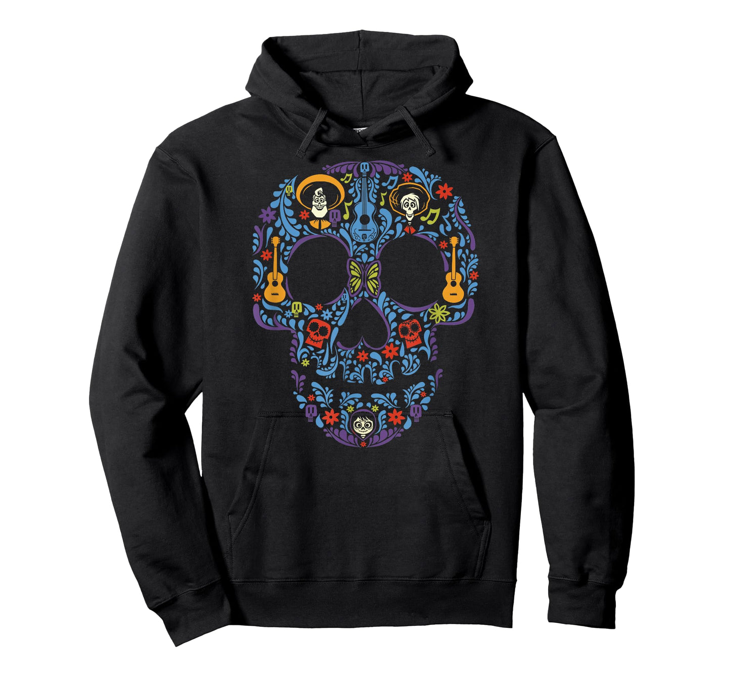 Disney Pixar Coco Classic Day of The Dead Skull Chest Logo T-Shirt
