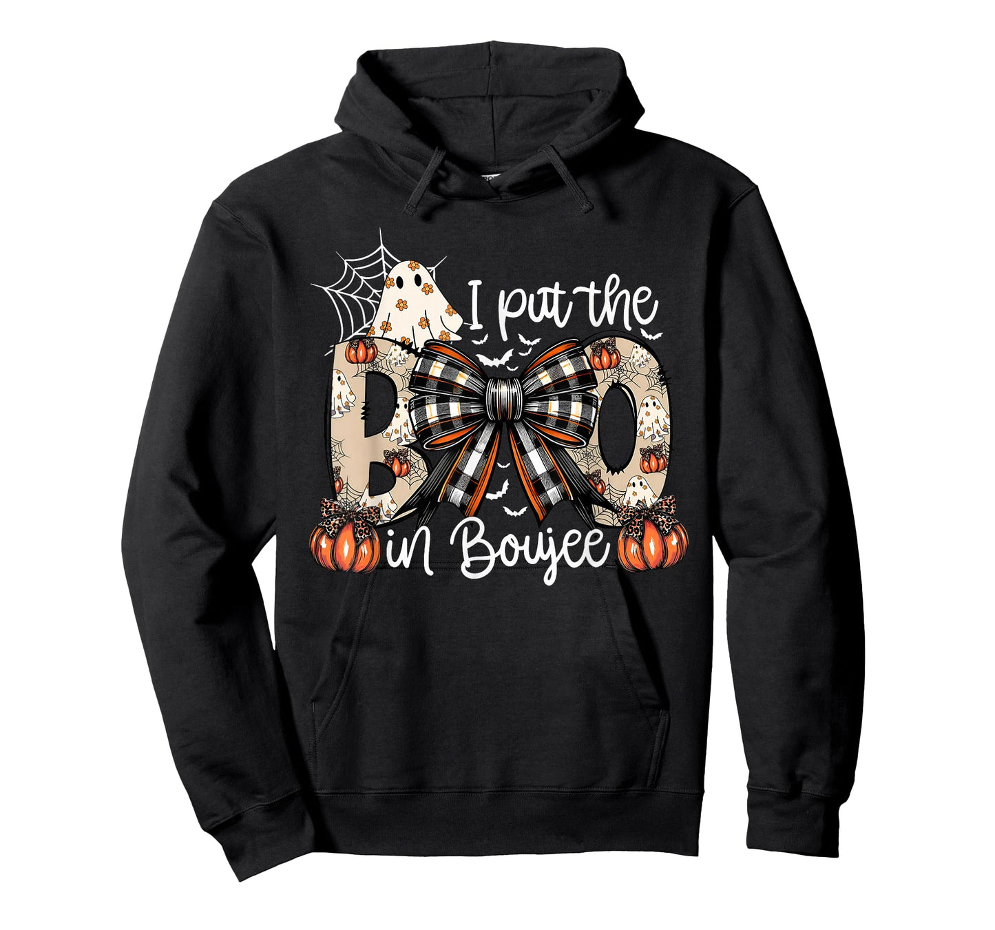 I Put The Boo In Boujee Coquette Bow Spooky Ghost Halloween T-Shirt