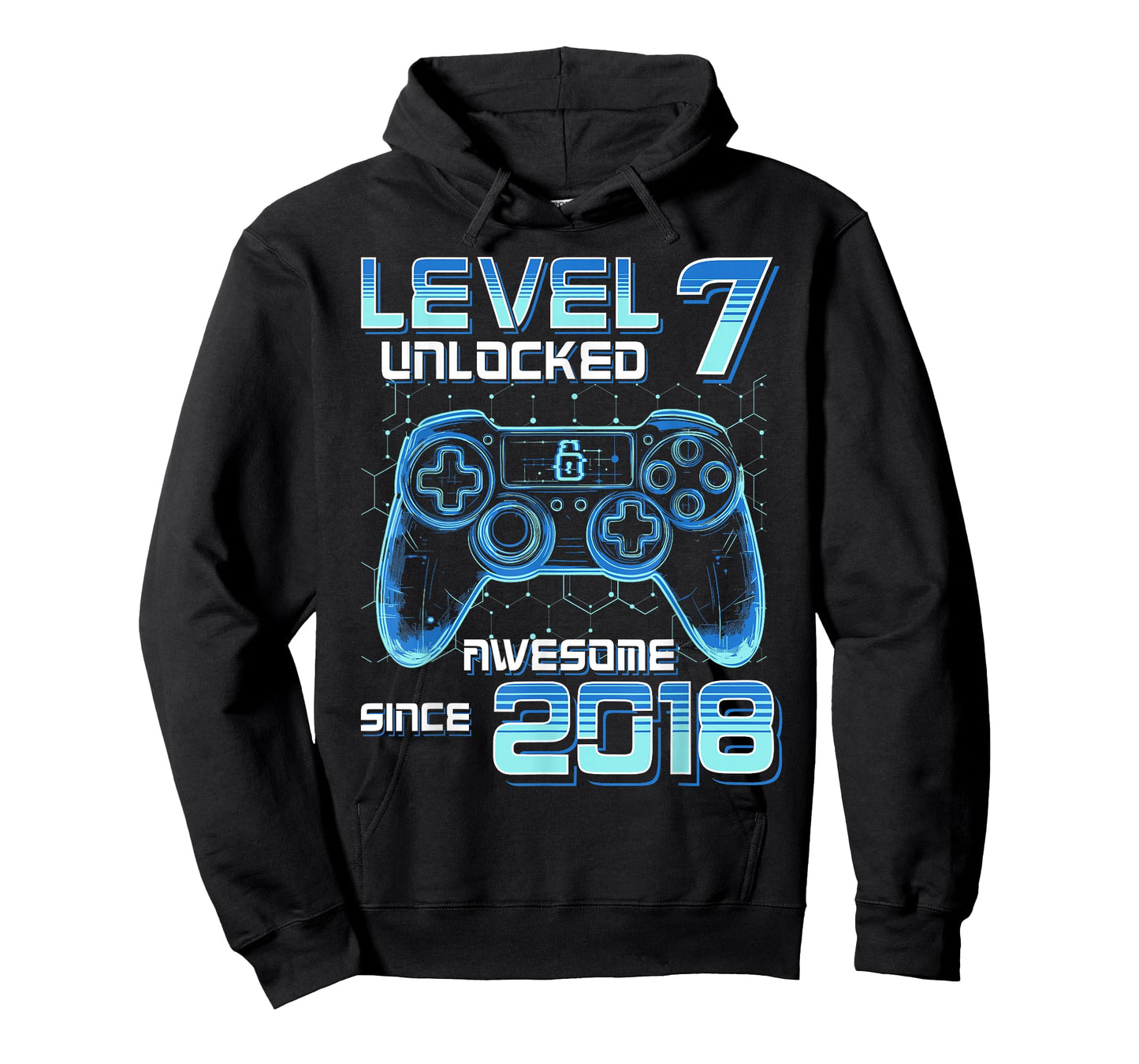 Level 7 Unlocked Video Game Party 7th Birthday Gamer Boys T-Shirt