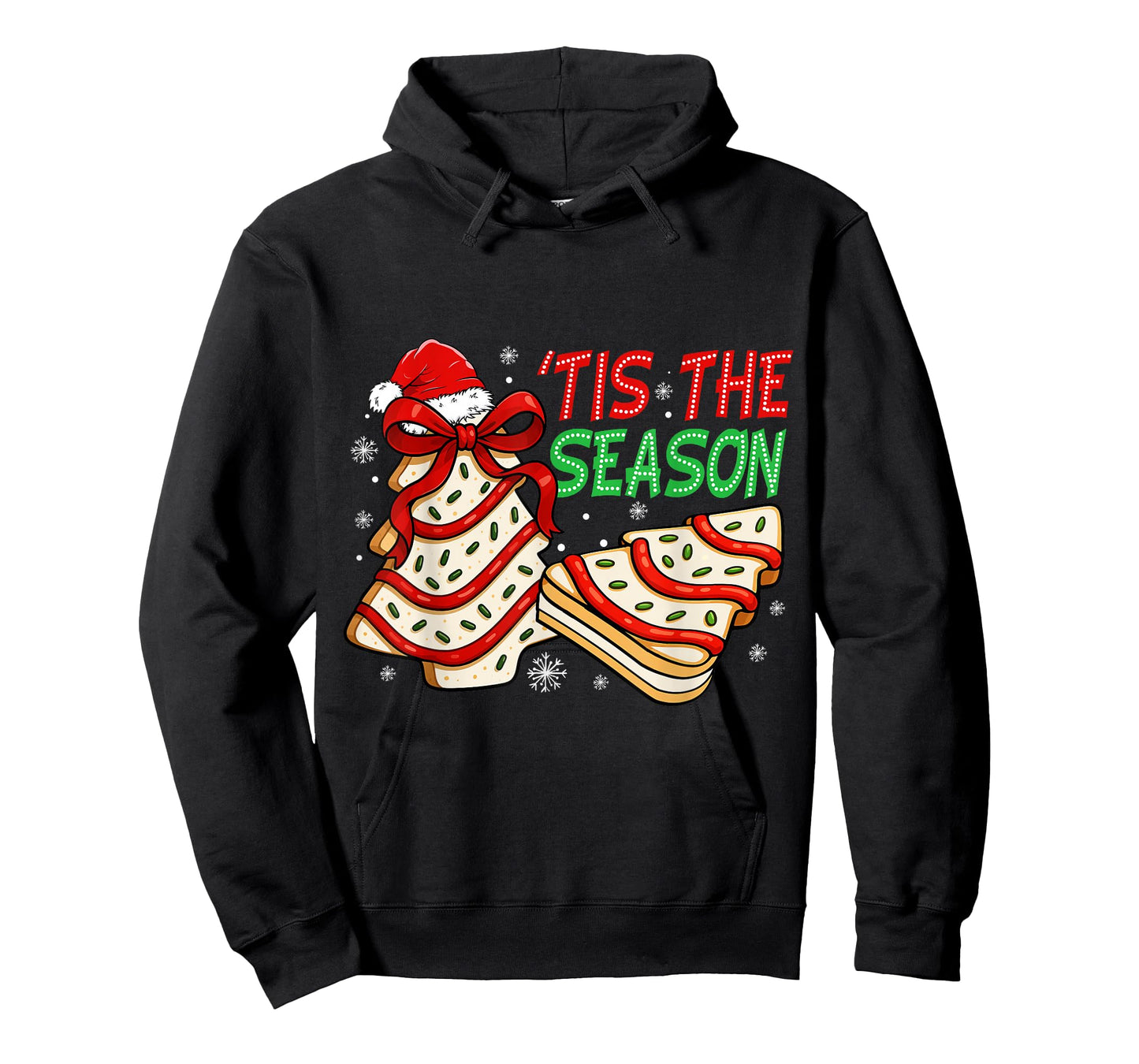 Funny Tis The Season Christmas Tree Cakes Debbie Bow Xmas T-Shirt