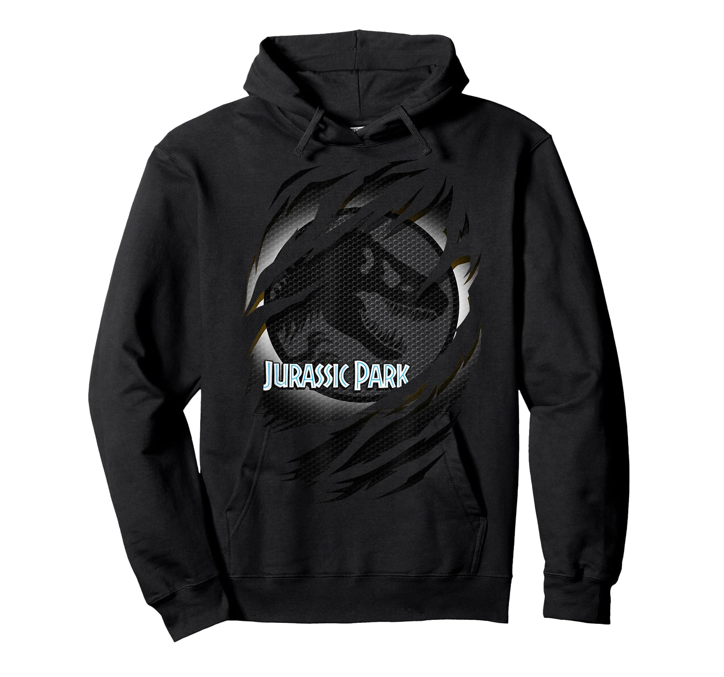 Jurassic Park Slashed White Glow T-Rex Logo Graphic T-Shirt T-Shirt