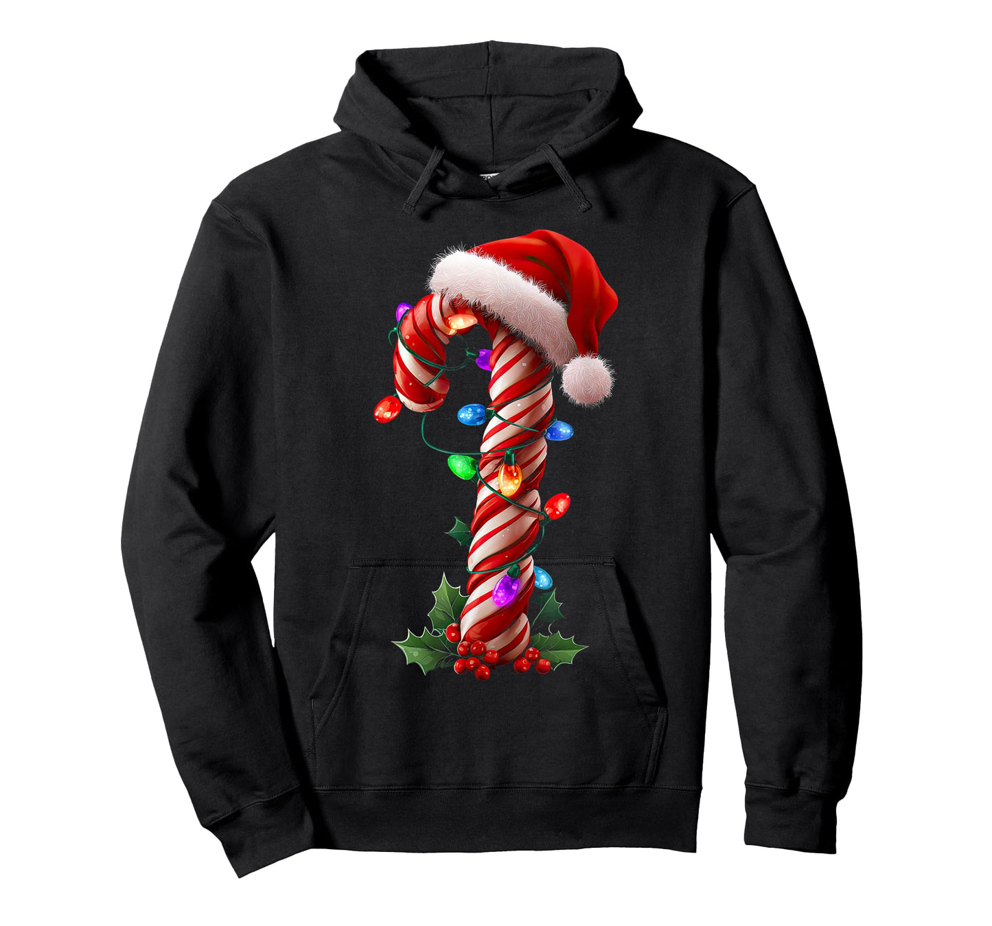 Candy Cane Christmas Design Boys Girls Kids Adults T-Shirt