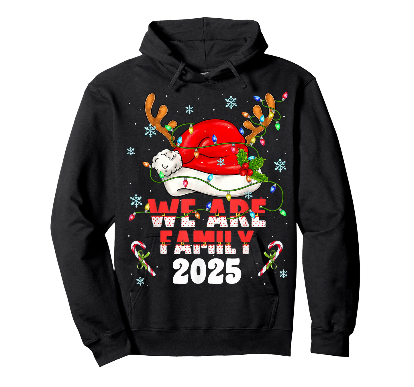 We are Family 2025 Christmas Tree Santa Pjs Group Matching T-Shirt