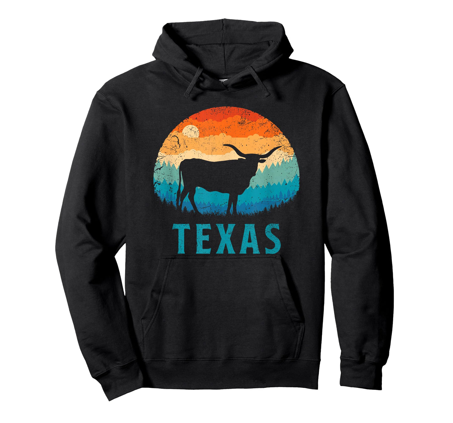 Texas Longhorn Cow Vintage Texan Cattle Herd Retro Lone Star T-Shirt
