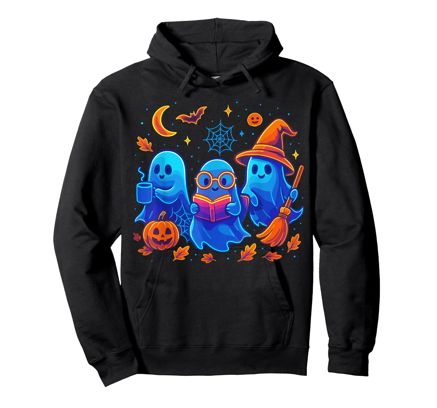 Little Ghost Coffee Tee, Spooky Season Ghost Reading Book T-Shirt
