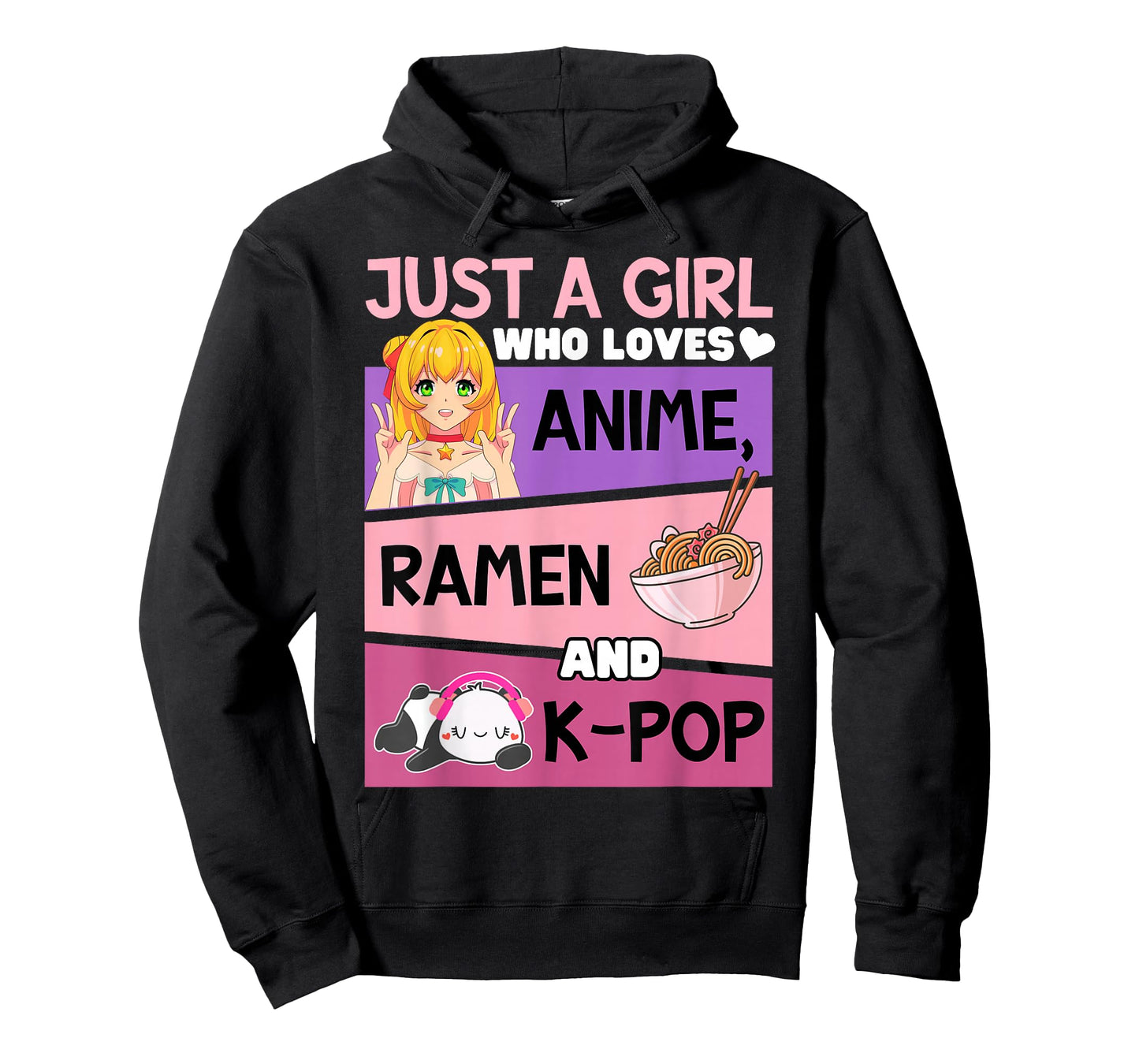 K-pop Anime Ramen-Can't Hear You I'm Listening Kpop Kawaii T-Shirt