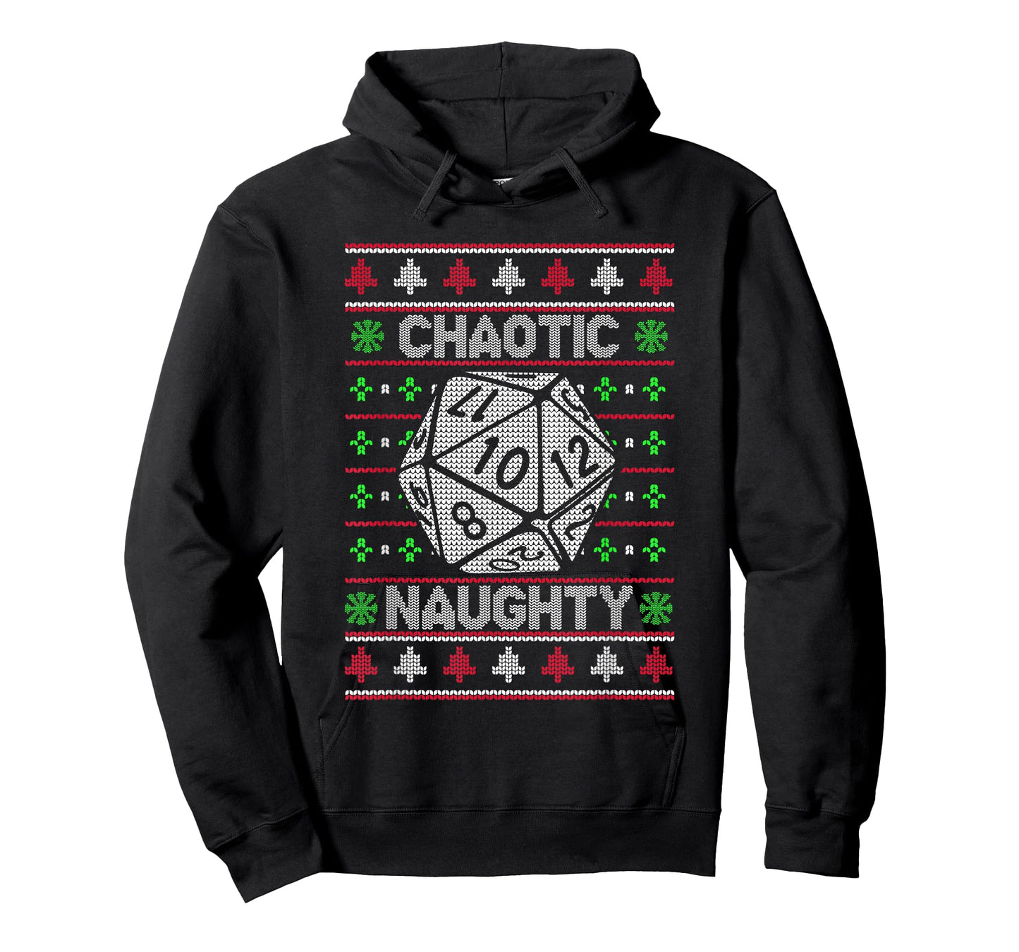 Santa Chaotic Naughty Christmas D20 Ugly Tabletop Sweater T-Shirt