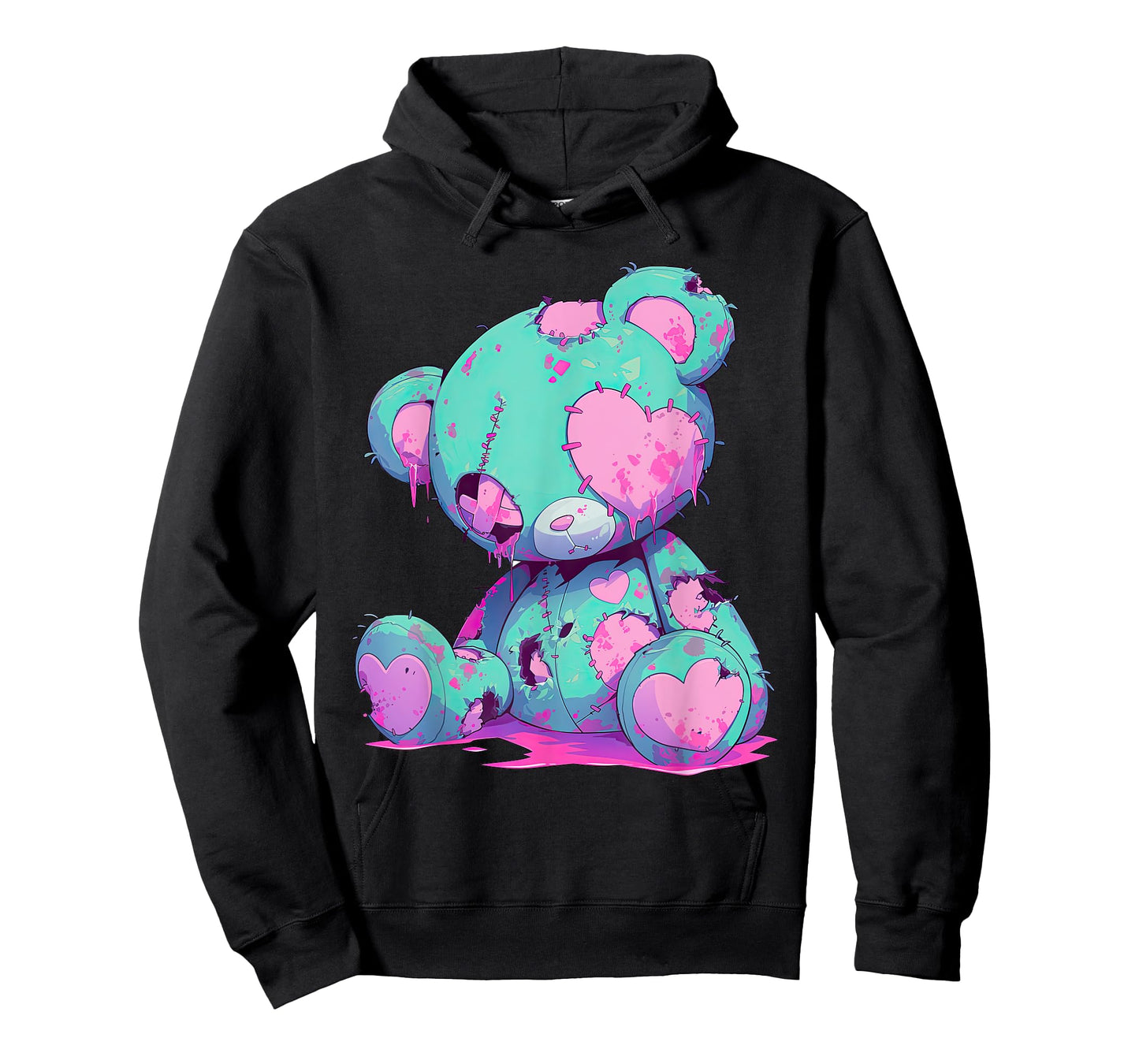 Kawaii Pastel Goth Creepy Cute Witchy Zombie Teddy Bear T-Shirt