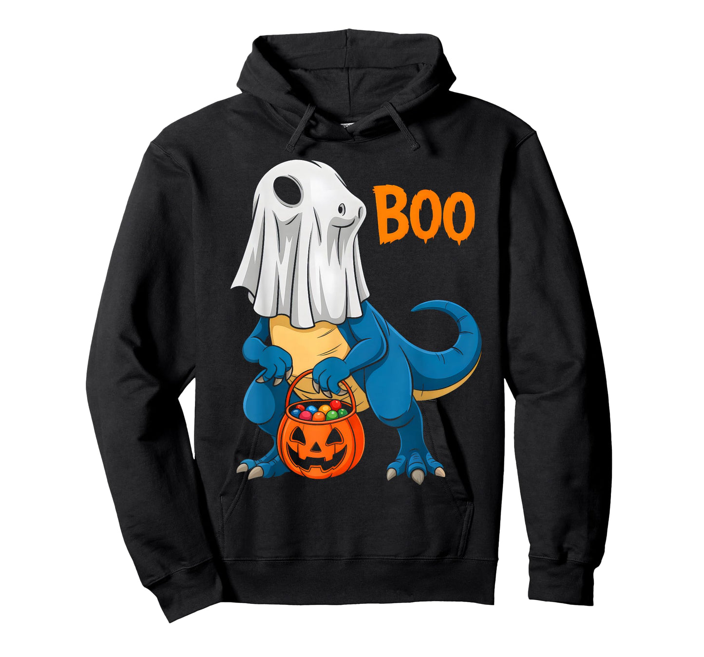 Dinosaur T Rex Boo Ghost Pumpkin Halloween Costume Boys Kids T-Shirt
