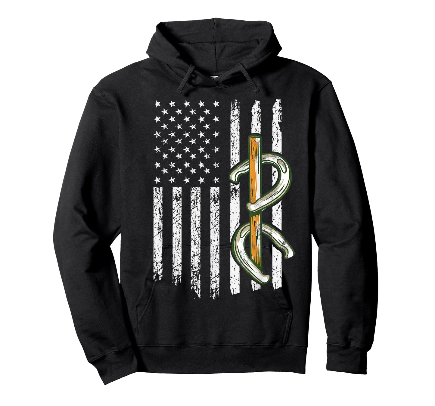 Horseshoe pitching usa flag horseshoe throwing game patriot T-Shirt
