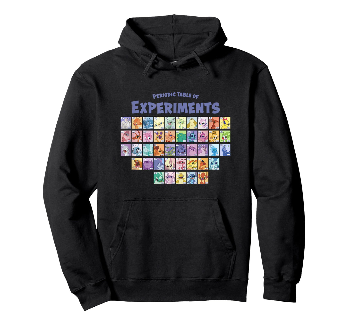 Disney Lilo & Stitch Periodic Table Of Experiments Big Logo T-Shirt