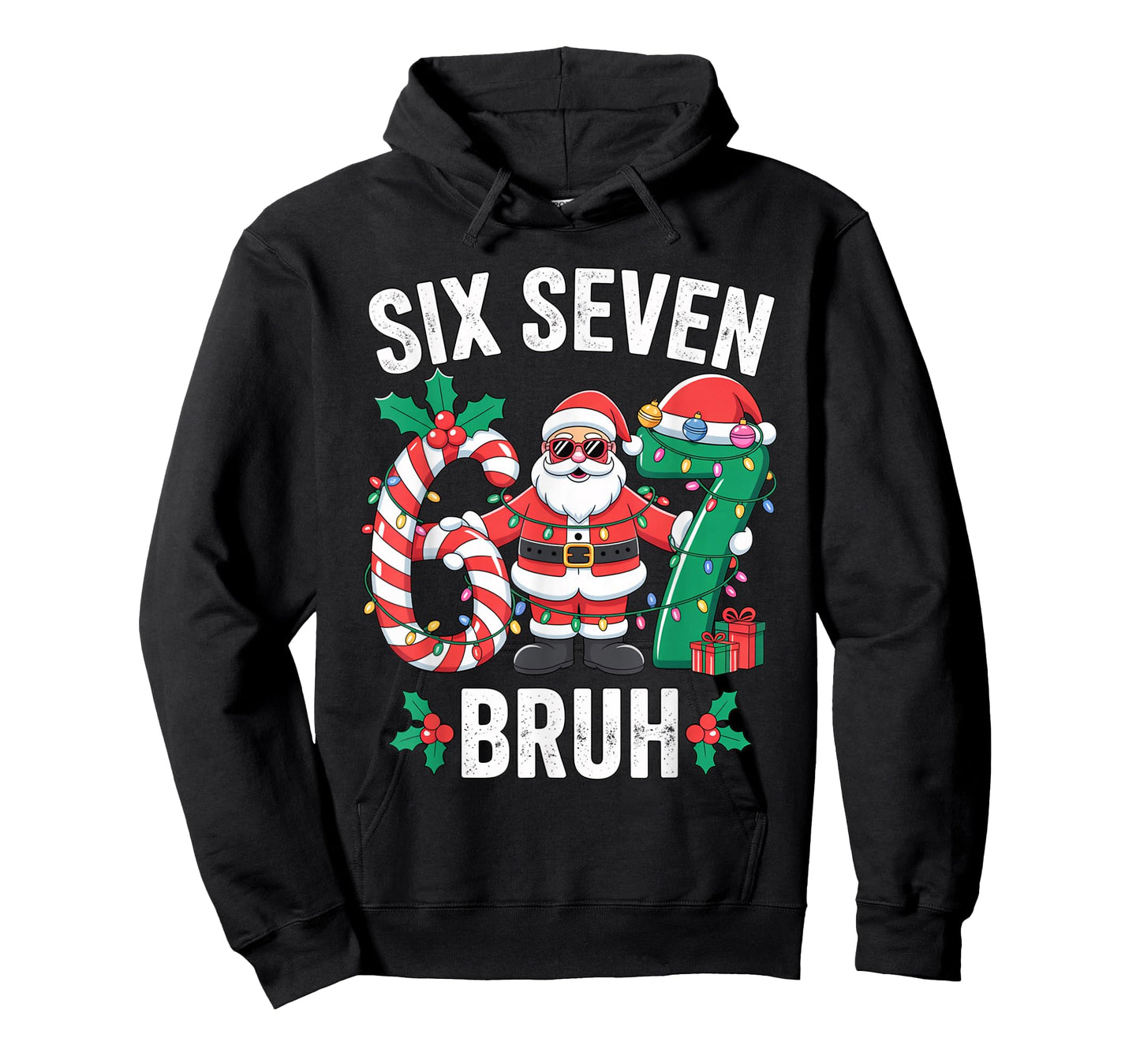 67 Six Seven Burh Christmas 6 7 Meme Pajamas Gen Alpha Slang T-Shirt