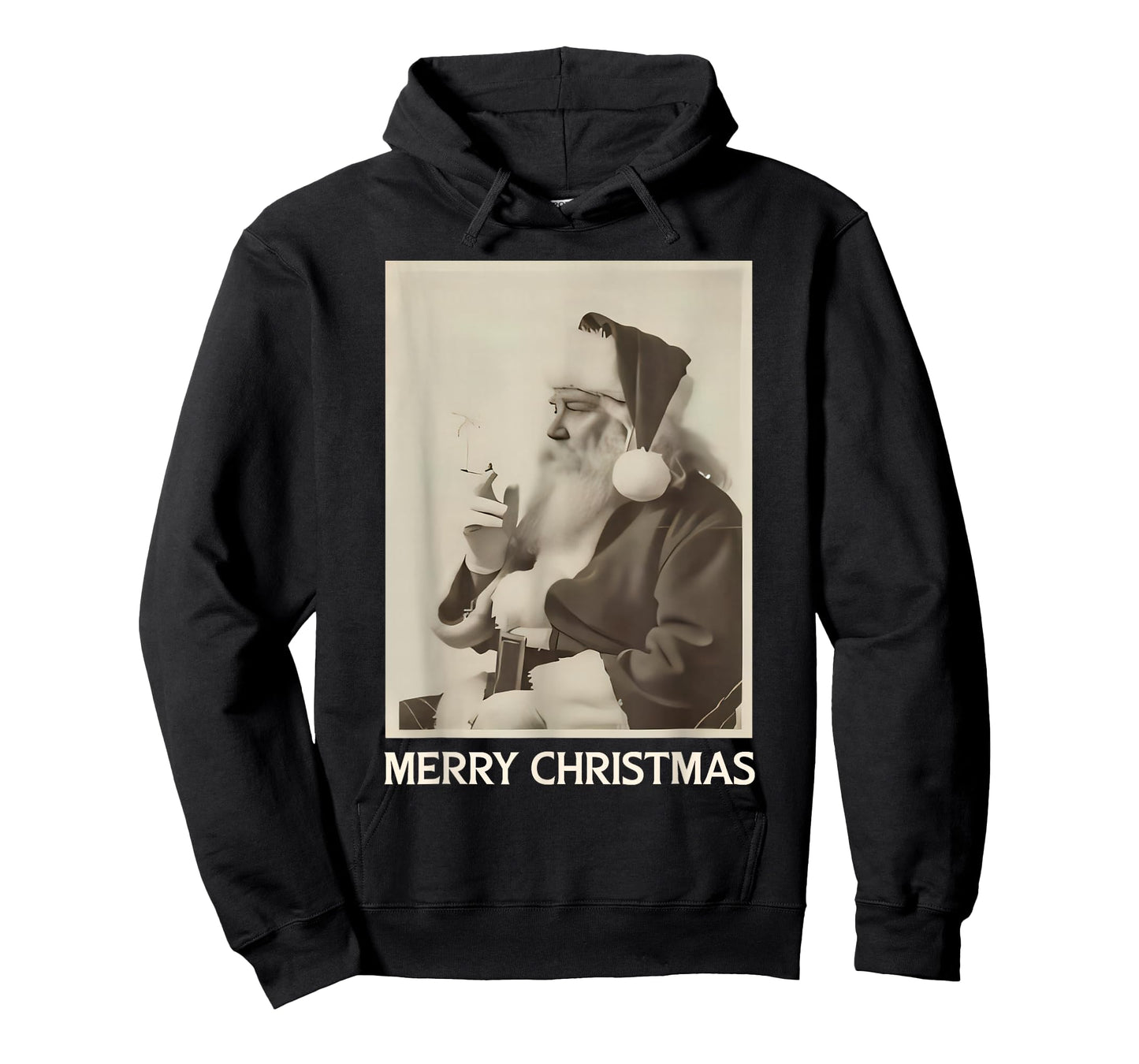 Vintage Funny Smoking Santa Claus Christmas Merry Christmas T-Shirt