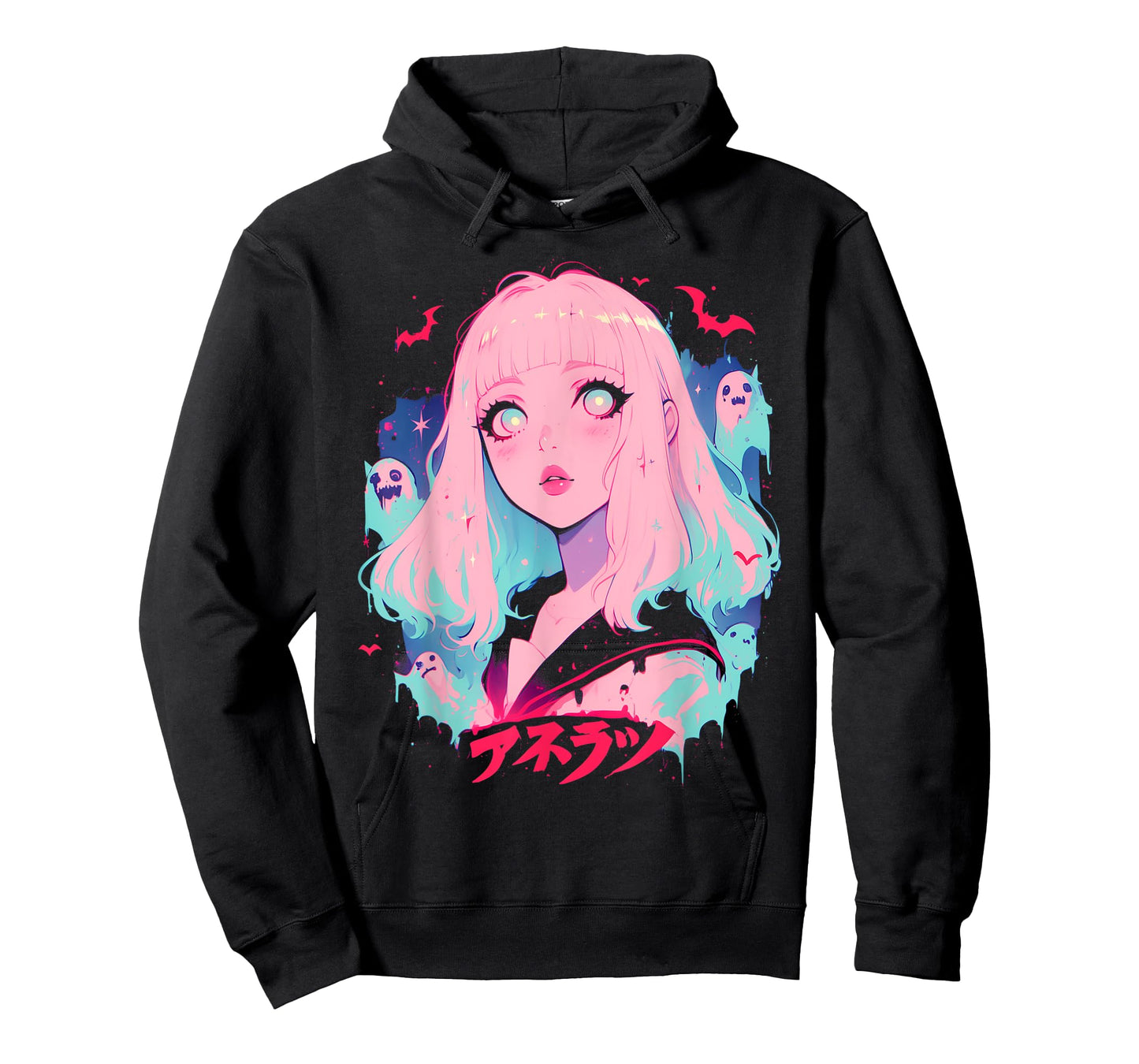 Goth Grunge Demon Anime Girl Waifu Horror Alt Aesthetic T-Shirt