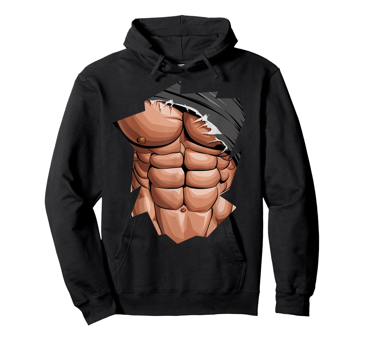 Anime mens body builder six pack muscle funny fake abs T-Shirt