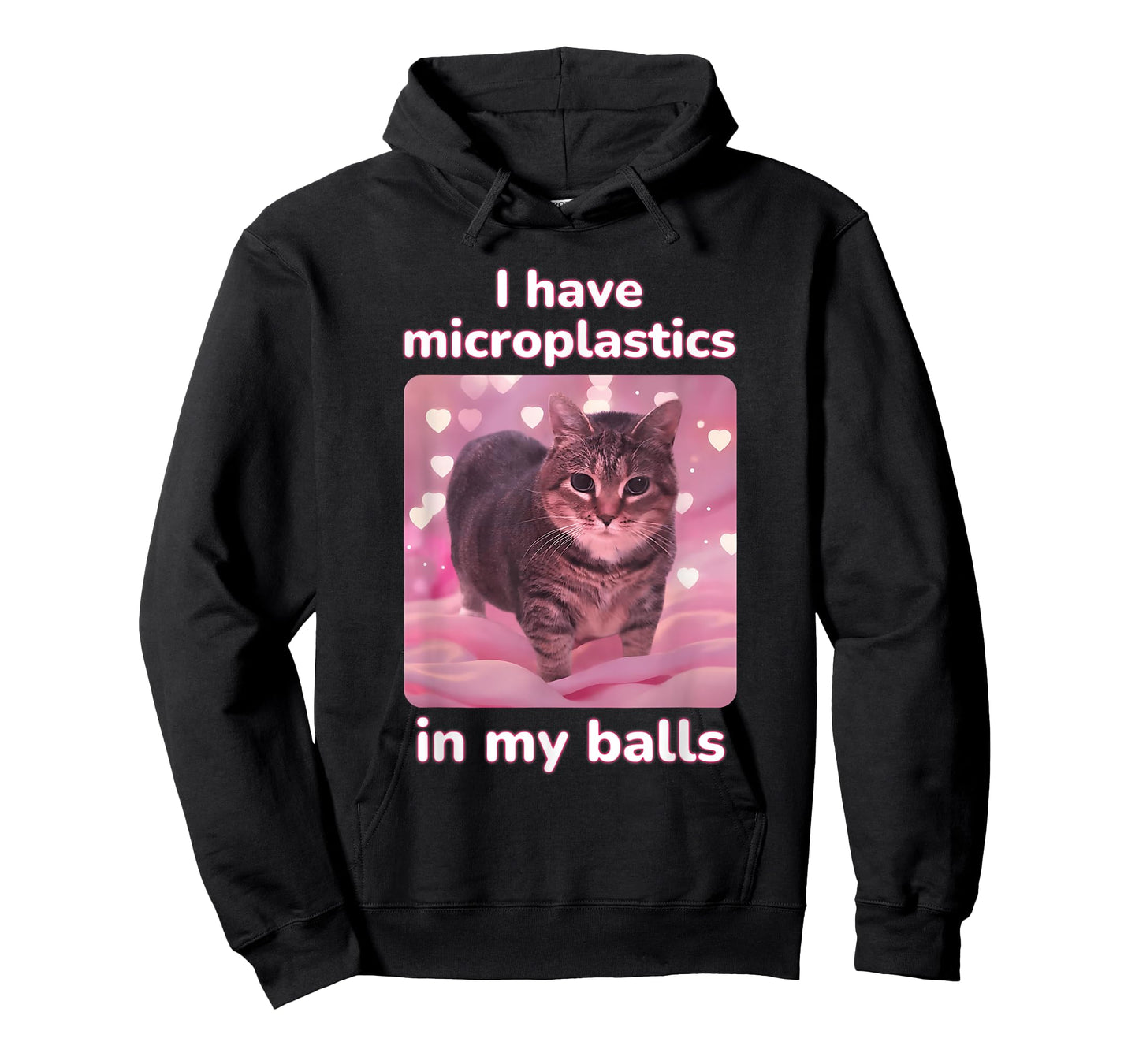 I Have Microplastics in My Balls Ironic Cat Meme Unhinged T-Shirt