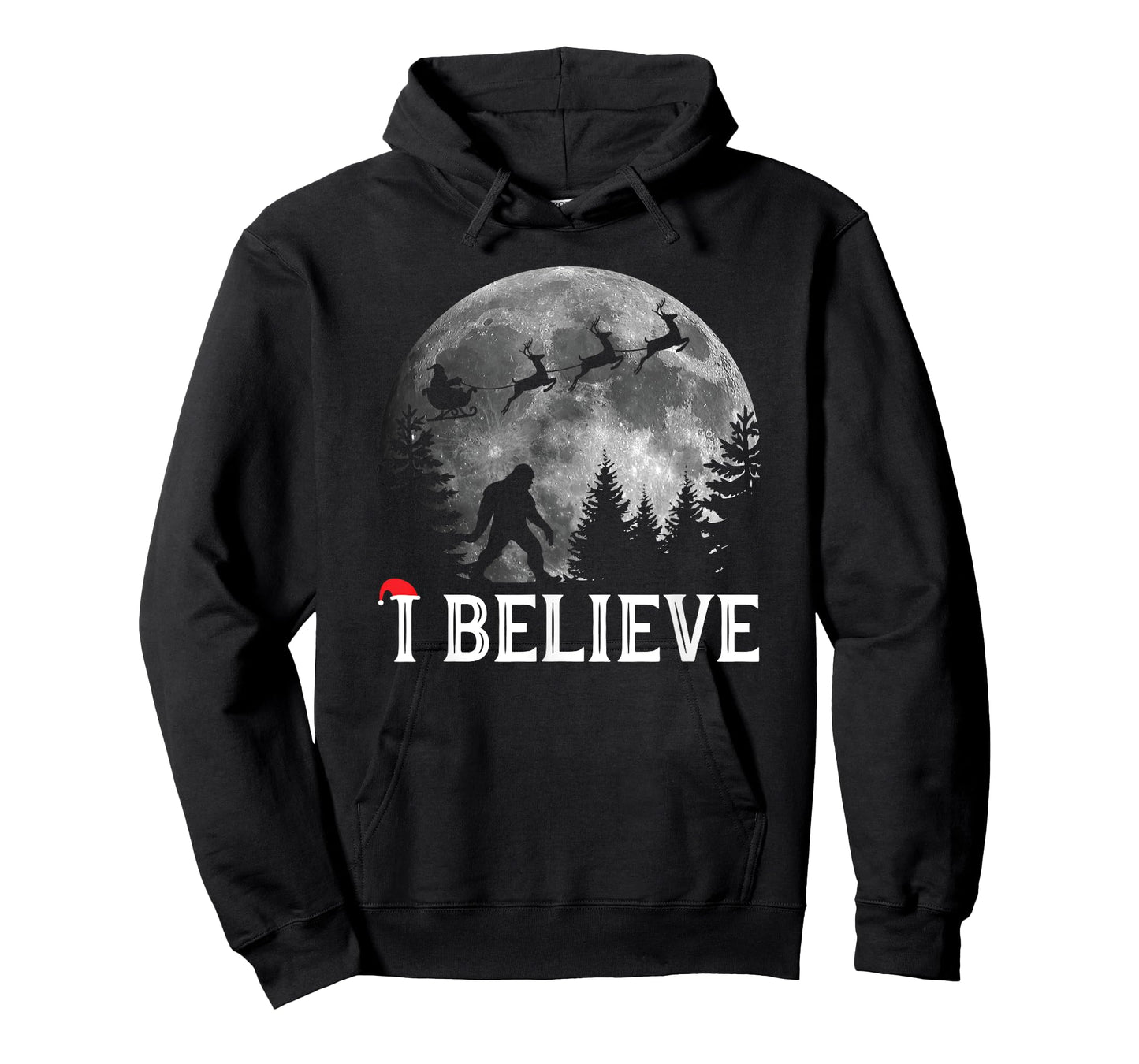 Funny Bigfoot I Believe Sasquatch Christmas T-Shirt
