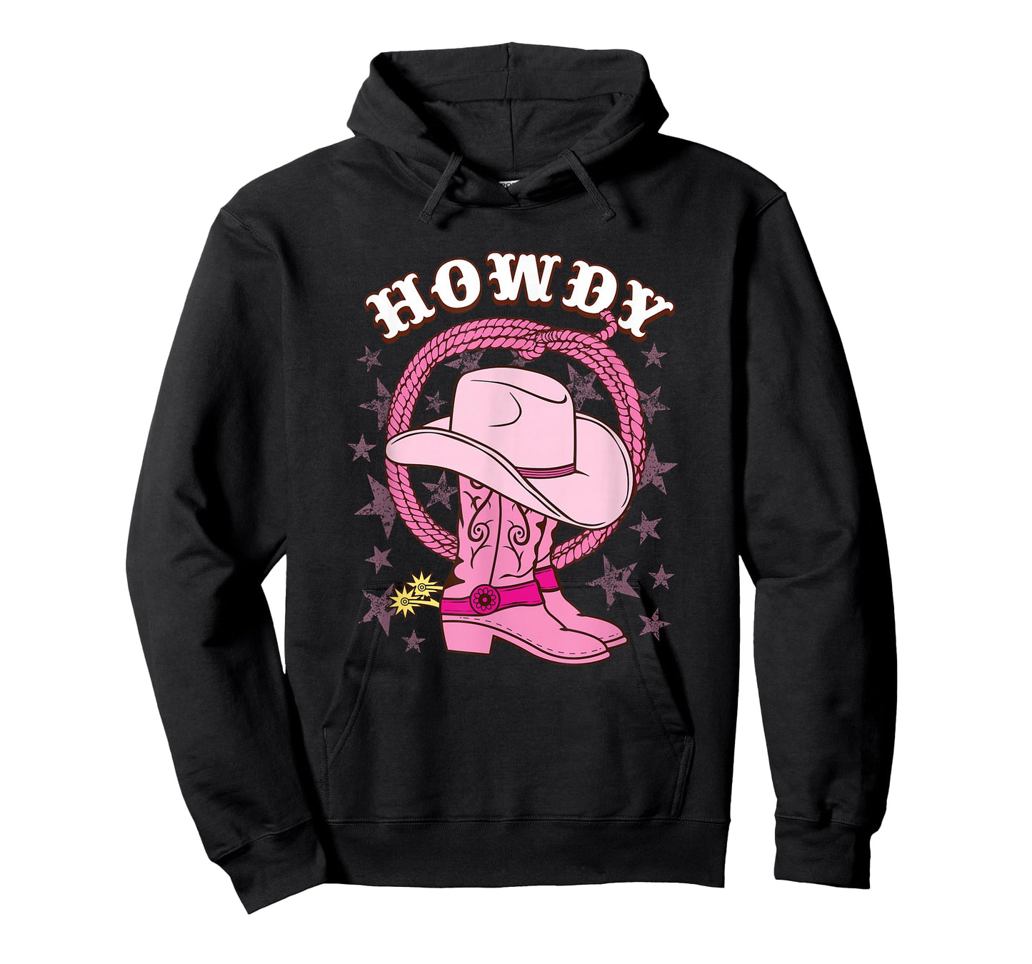 Howdy Pink Cowboy Hat Boots Country Western Rodeo for Women T-Shirt