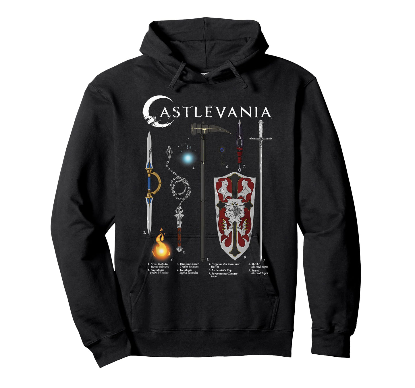 Castlevania Weapons Textbook Poster T-Shirt