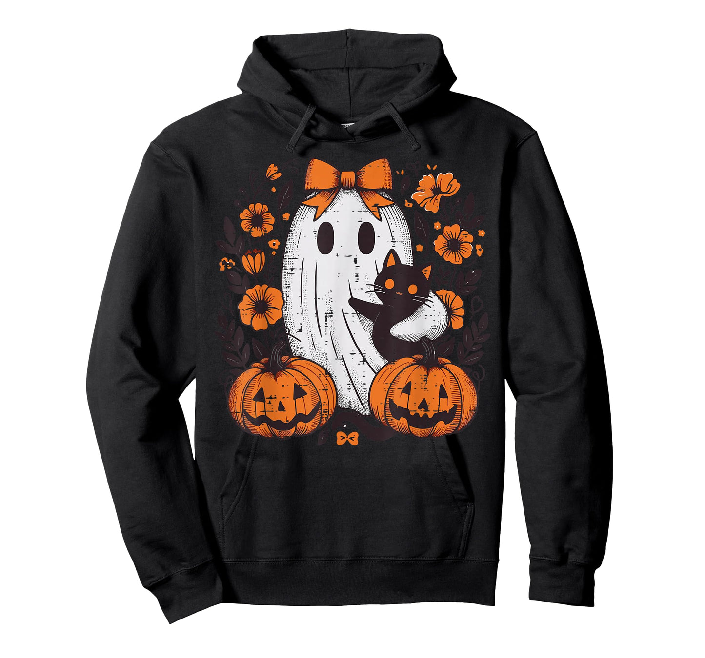 Halloween Ghost Black Cat Fall Season Women Girl Kid Toddler T-Shirt