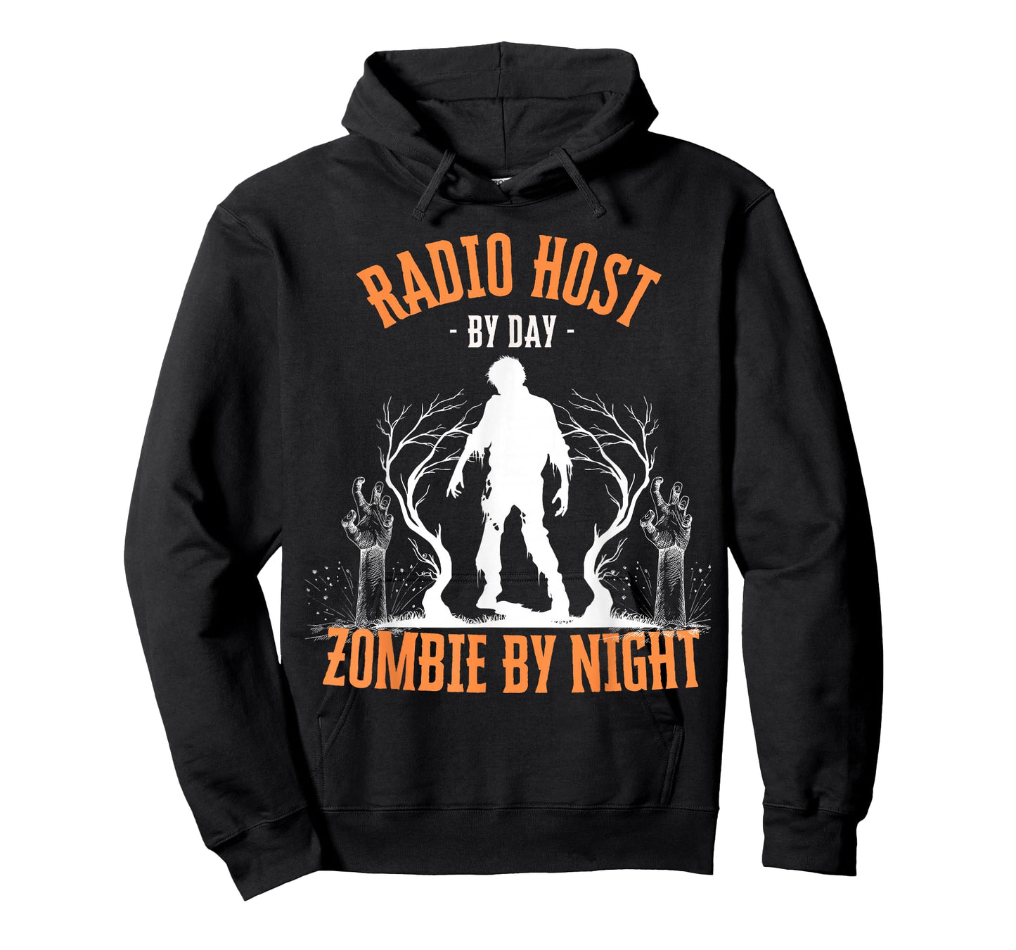 Radio Host by Day Zombie by Night Funny Halloween Creepy T-Shirt