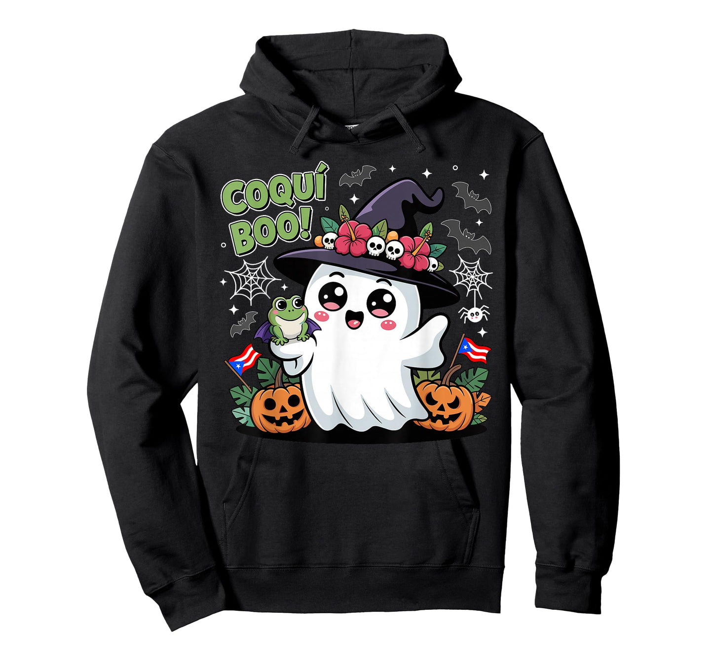 Coquí Boo Puerto Rico Funny Halloween Boricua Ghost Costume T-Shirt