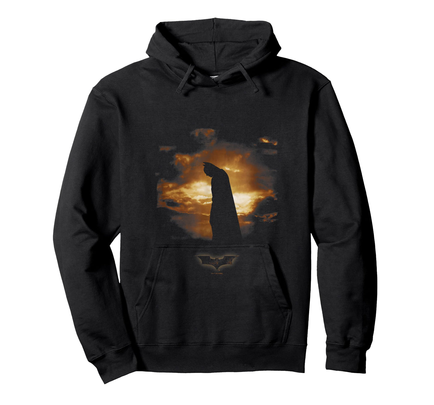 Batman Begins Distressed Bat Sunset Silhouette Poster T-Shirt