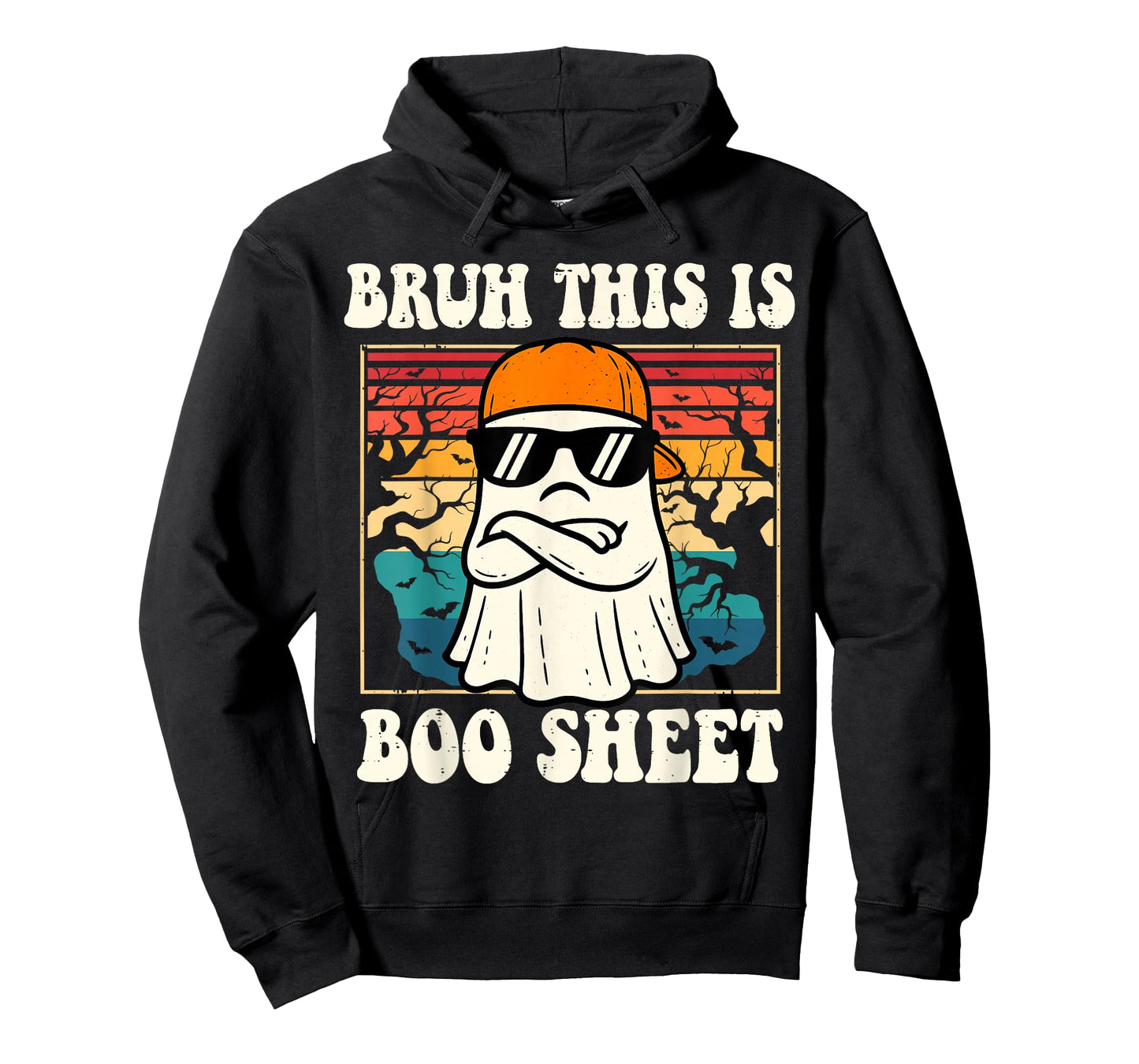 Bruh This is Boo Sheet Funny Halloween Ghost Men Boys Teens T-Shirt