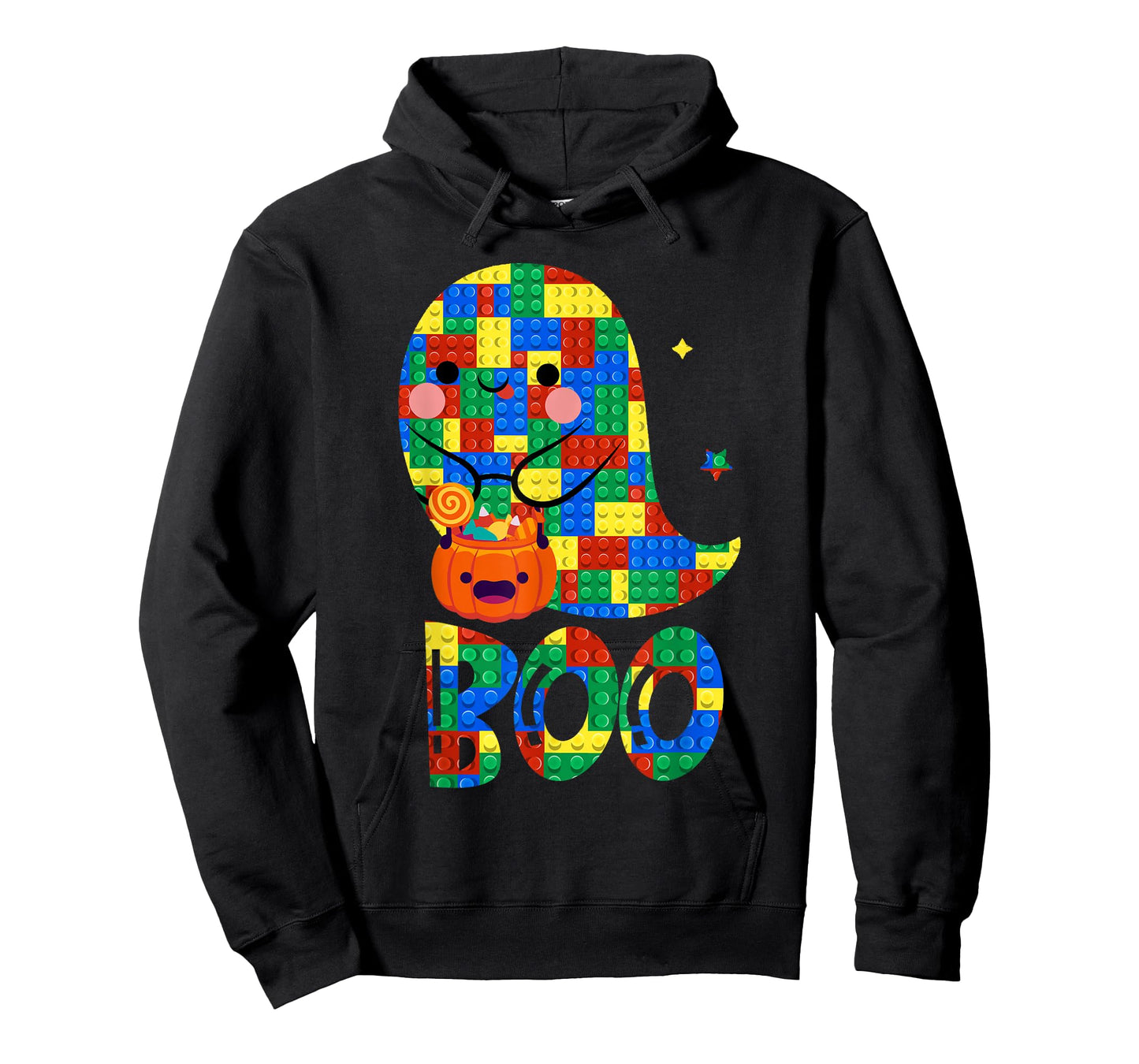 Building Blocks Ghost Boo Master Builder Halloween Costume T-Shirt