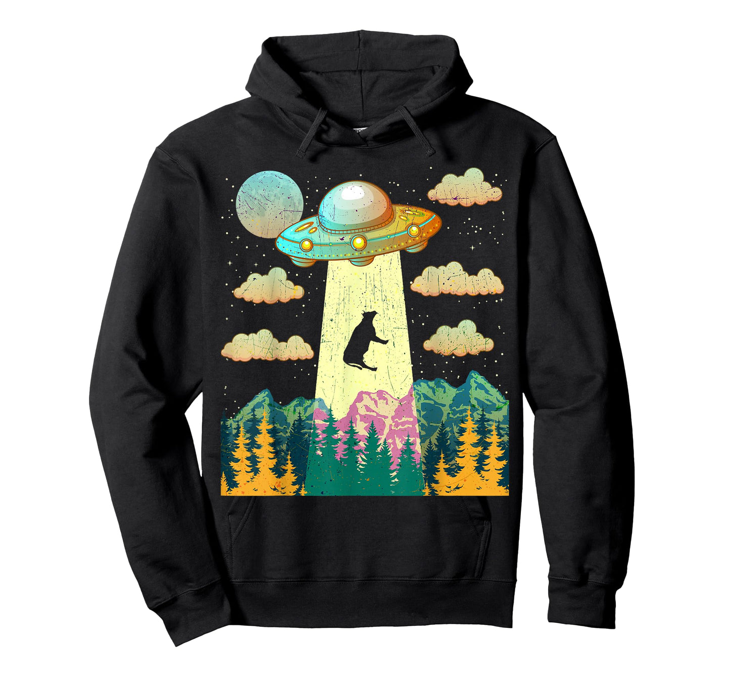 Cow UFO Abduction Vintage BELIEVE Retro Gift T-Shirt