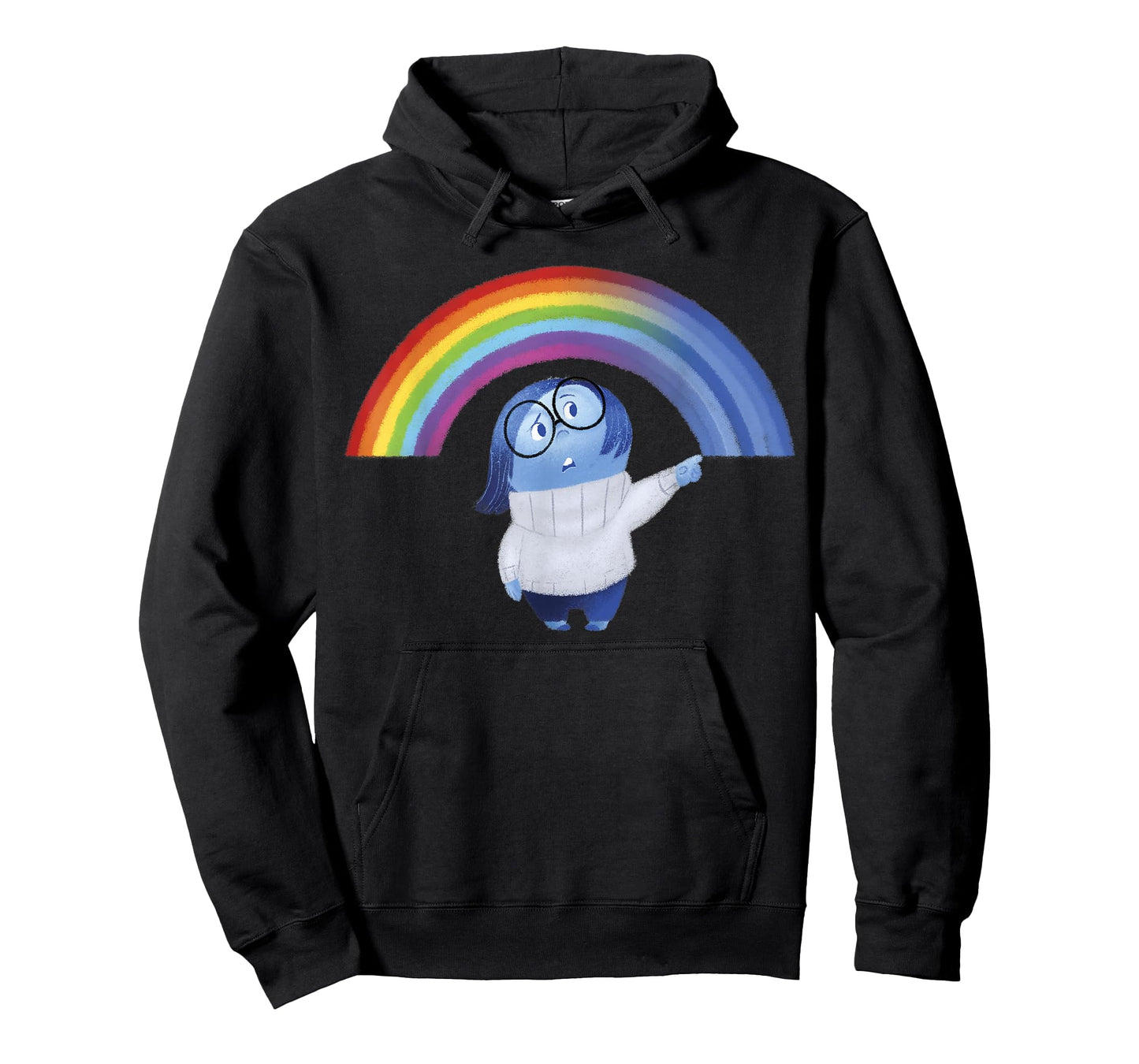 Disney Pixar Inside Out Sadness Rainbow Blue Gradient Logo T-Shirt