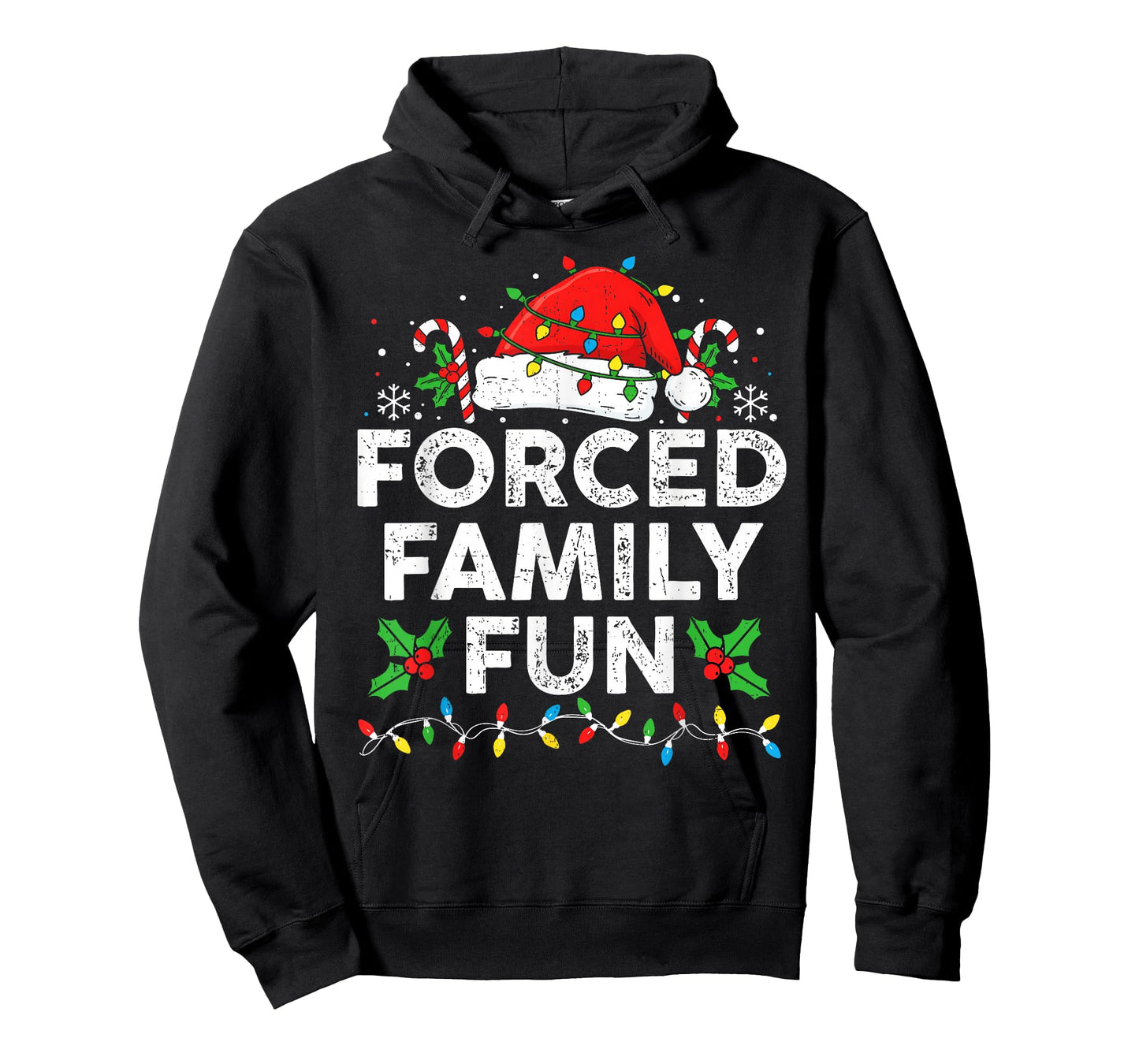 Funny Forced Family Christmas Shirt Funny Xmas Men Women T-Shirt