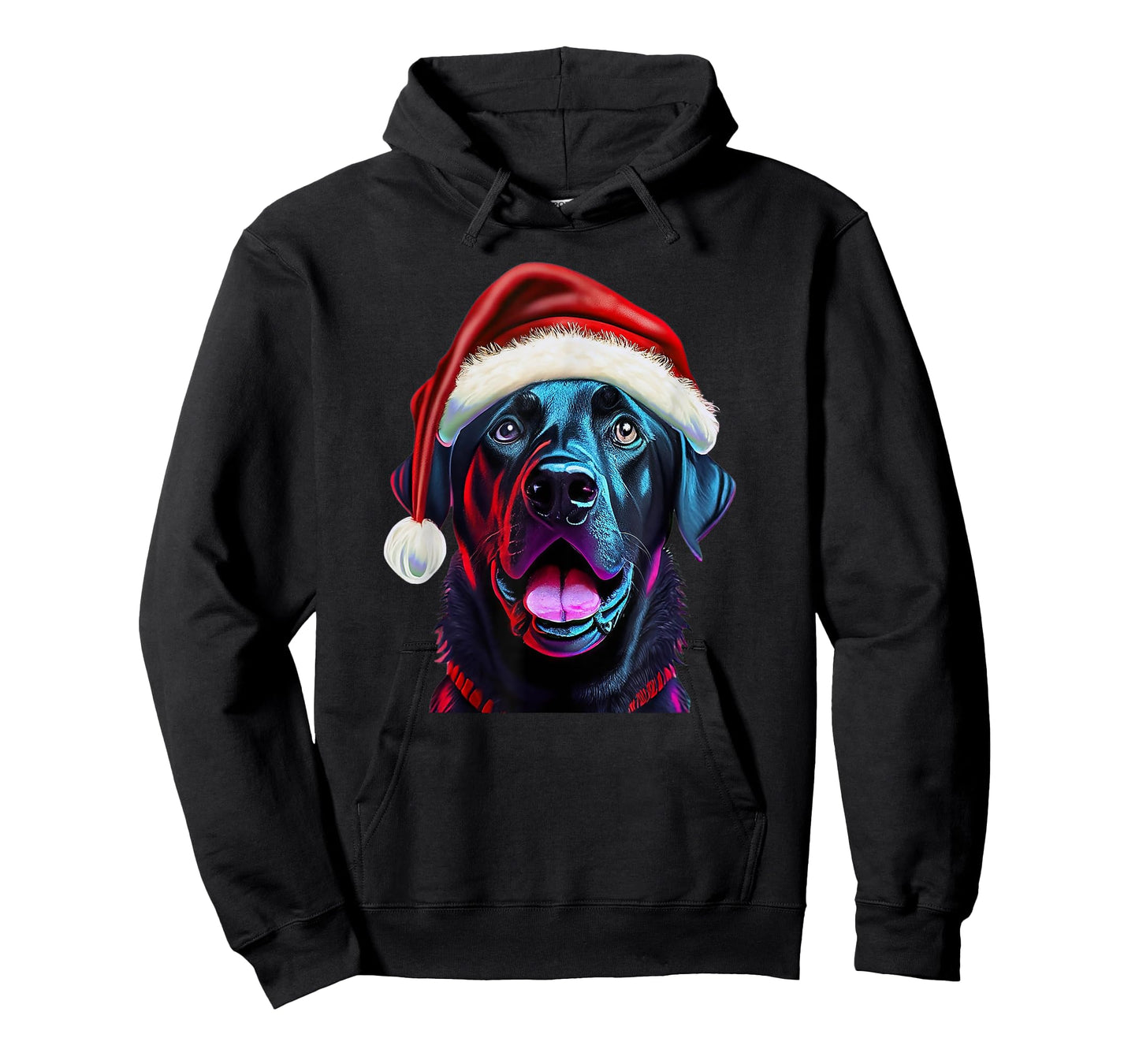 Black Lab Christmas Magic: Labrador in Santa Hat T-Shirt