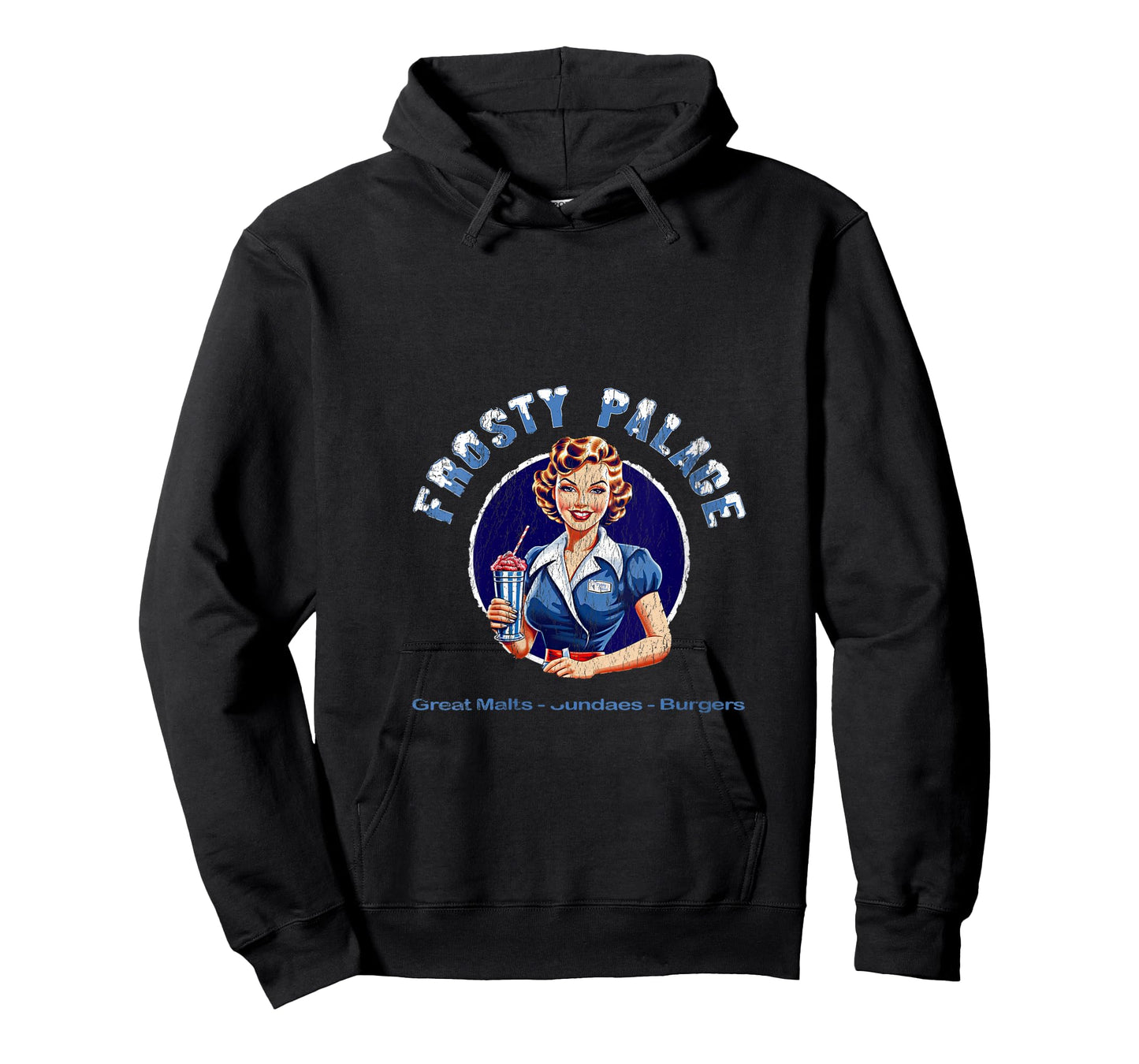 Womens Frosty Palace | Classic 70s Retro Movie Distressed V-Neck T-Shirt