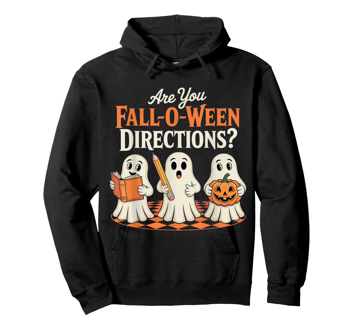 are You Fall O Ween Directions,Retro Teacher Halloween Ghost T-Shirt