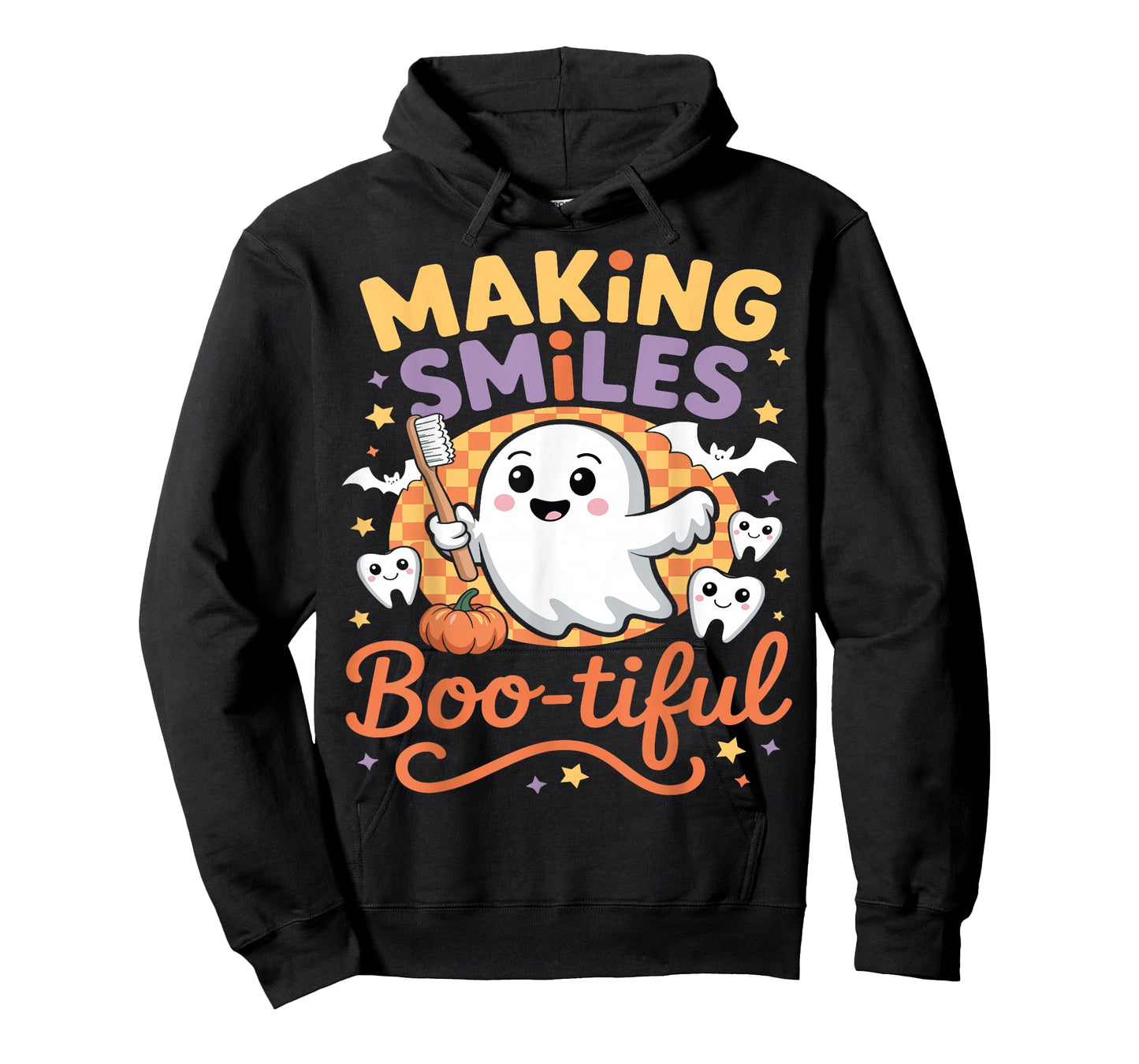 Making Smiles Bootiful Halloween Ghosts Funny Dentist Crew T-Shirt