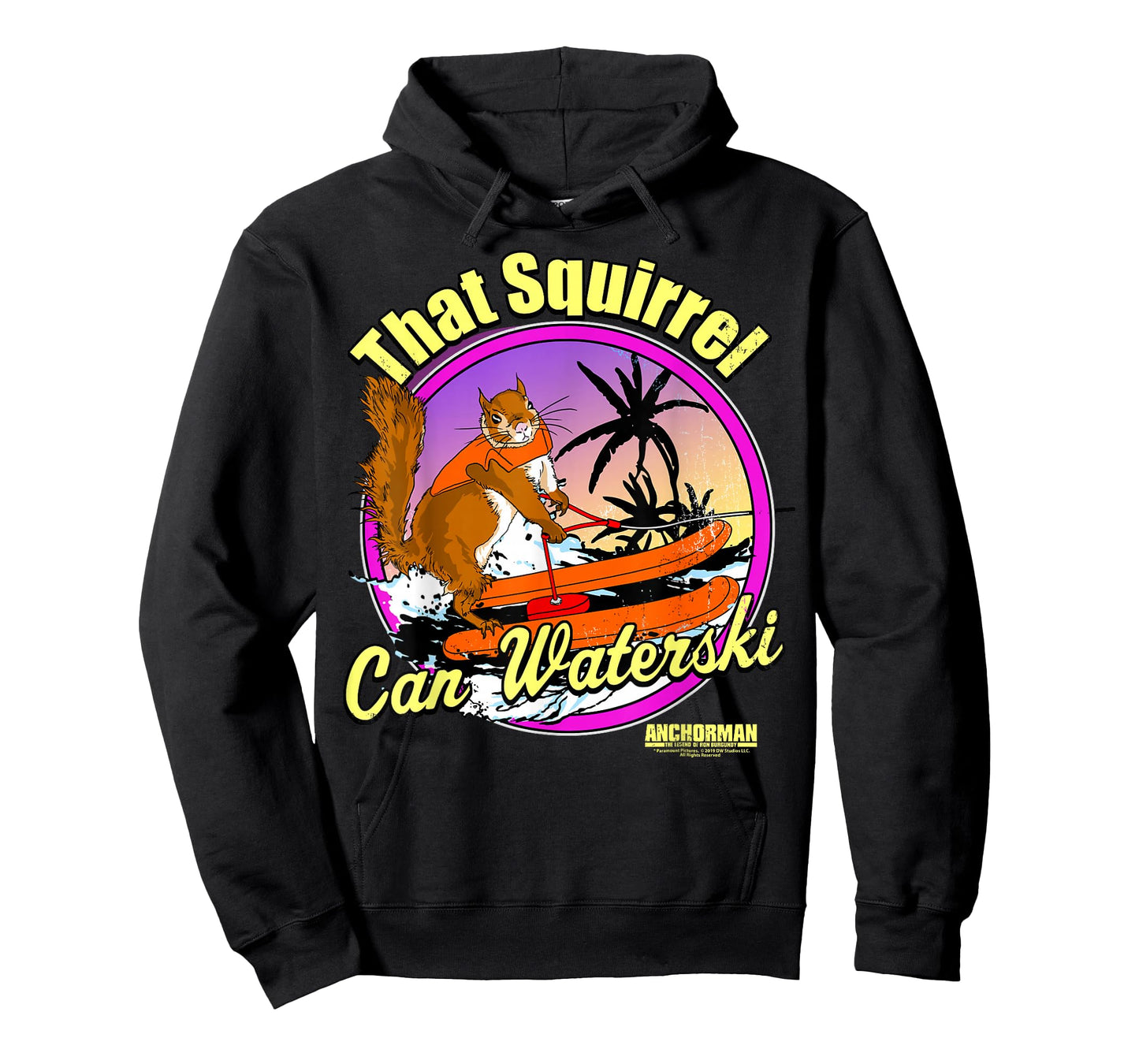 Anchorman That Squirrel Can Waterski Purple Circle T-Shirt
