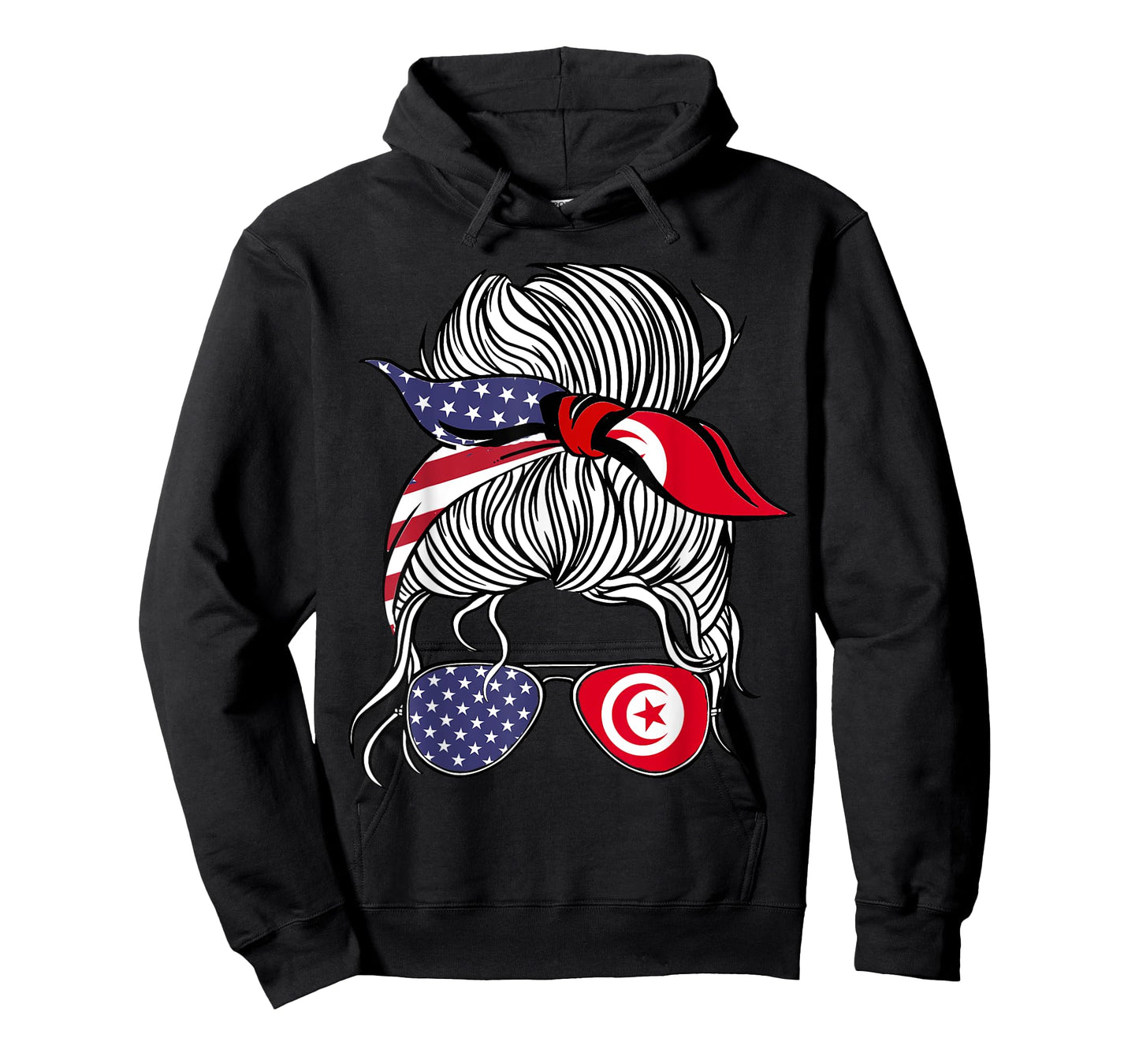 American Tunisian Patriot Flag Women Girl Tunisia Grown T-Shirt