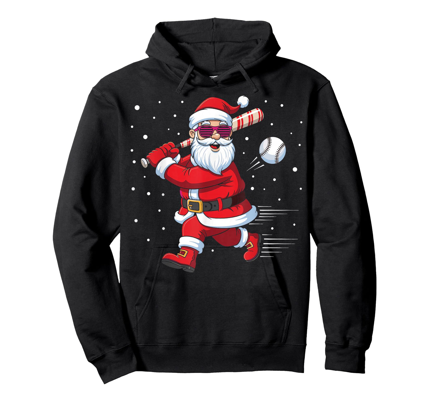 Santa Baseball Christmas Funny Pajamas Xmas Men Kids Boys T-Shirt