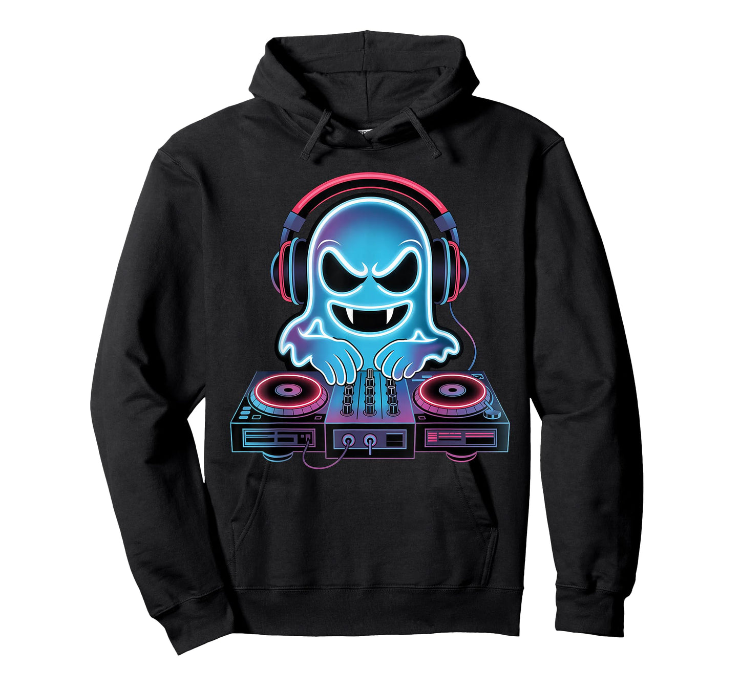 House Music Ghost DJ Optical Illusion Edm Halloween Rave DJ T-Shirt